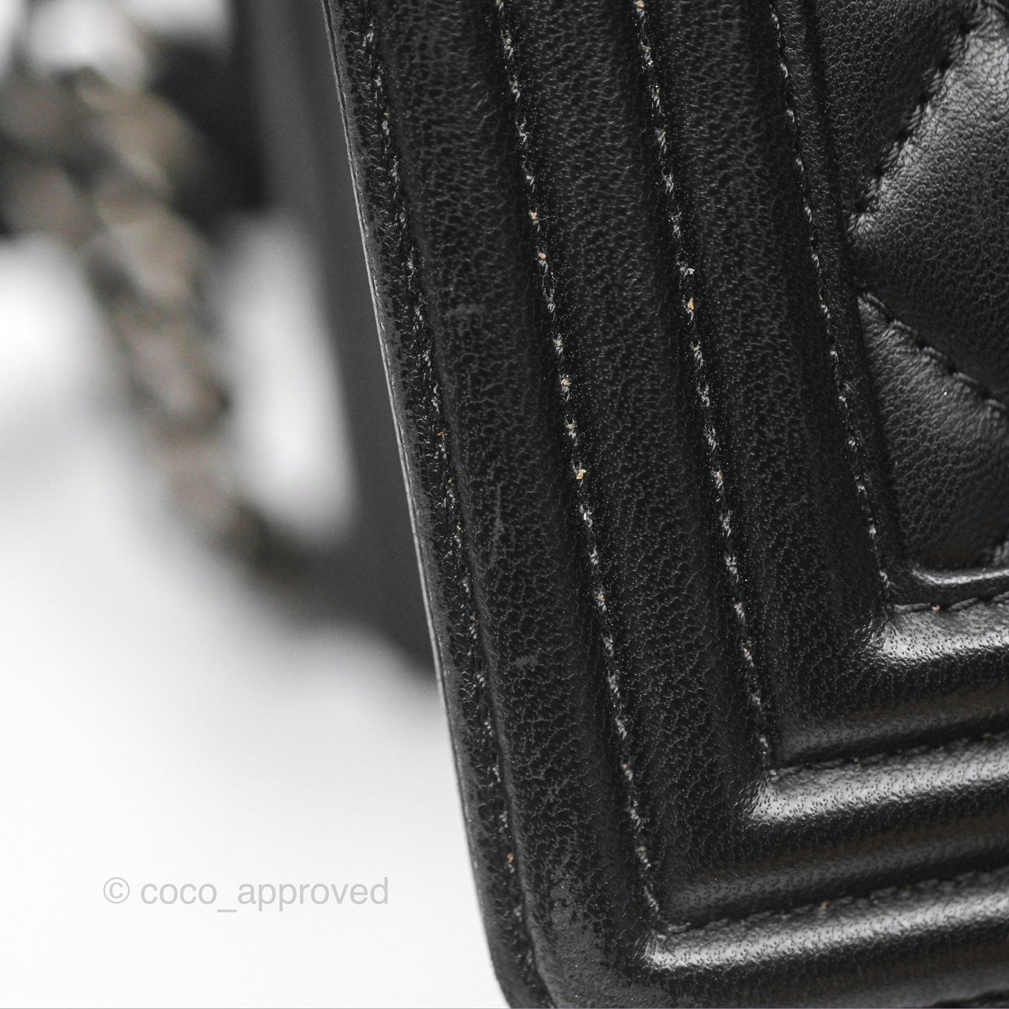 Chanel Medium Boy Quilted Black Lambskin Ruthenium Hardware