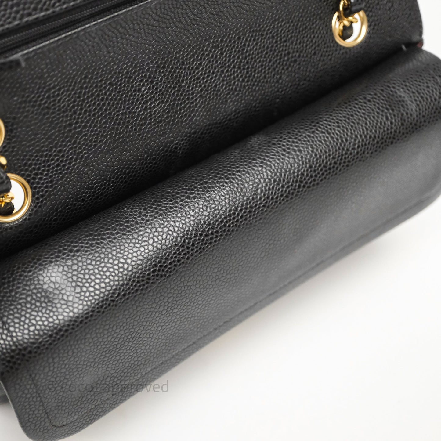 Chanel Classic M/L Medium Flap Quilted Black Caviar Gold Hardware