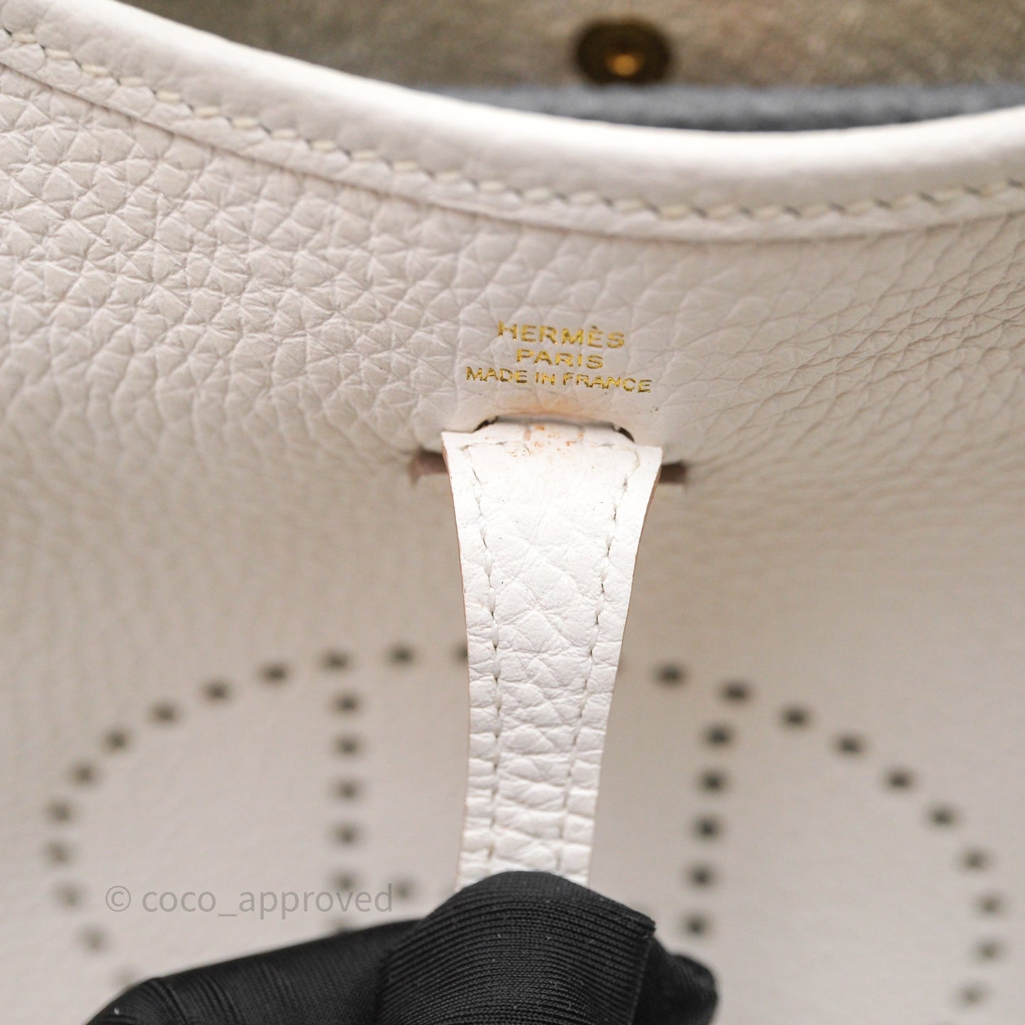 Hermès Mini Evelyne 16 Gris Pale M4 Clemence Gold Hardware