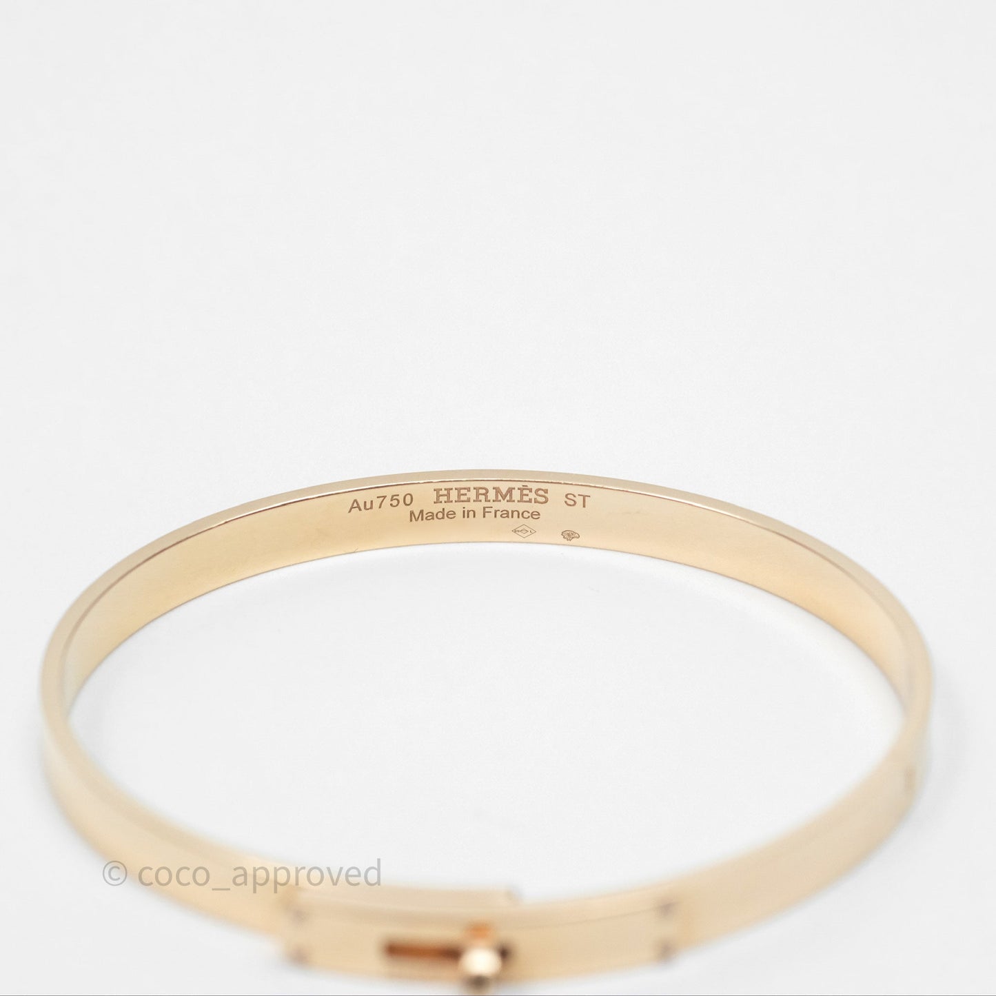 Hermès Kelly Bracelet PM 4 Diamonds Rose Gold