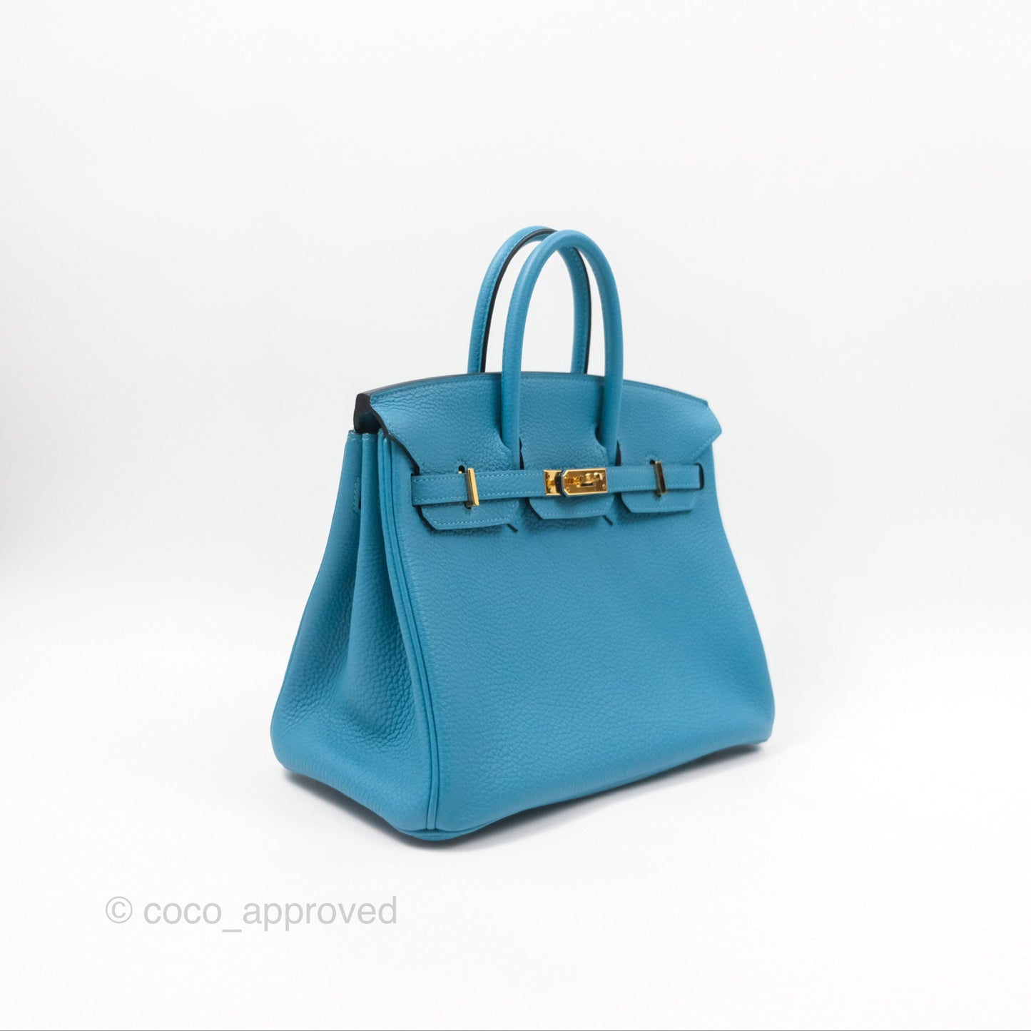 Hermès Birkin 25 Bleu Turquoise Togo Gold Hardware