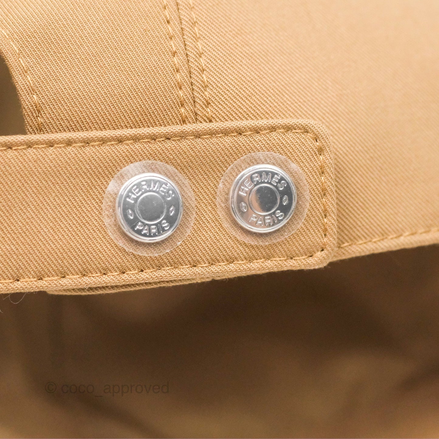 Hermès Davis H Sellier Cap Beige Camel