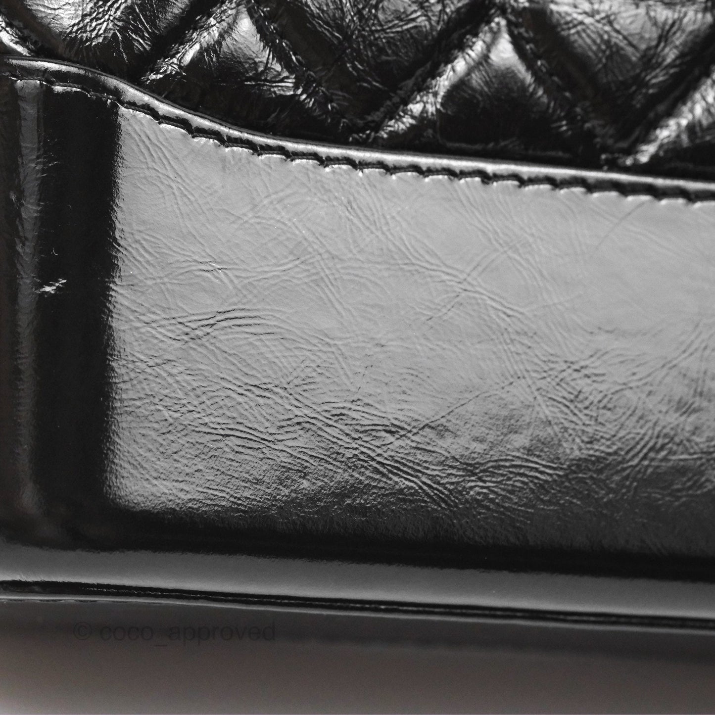 Chanel New Medium Gabrielle Hobo Quilted Black Glazed Aged Calfskin