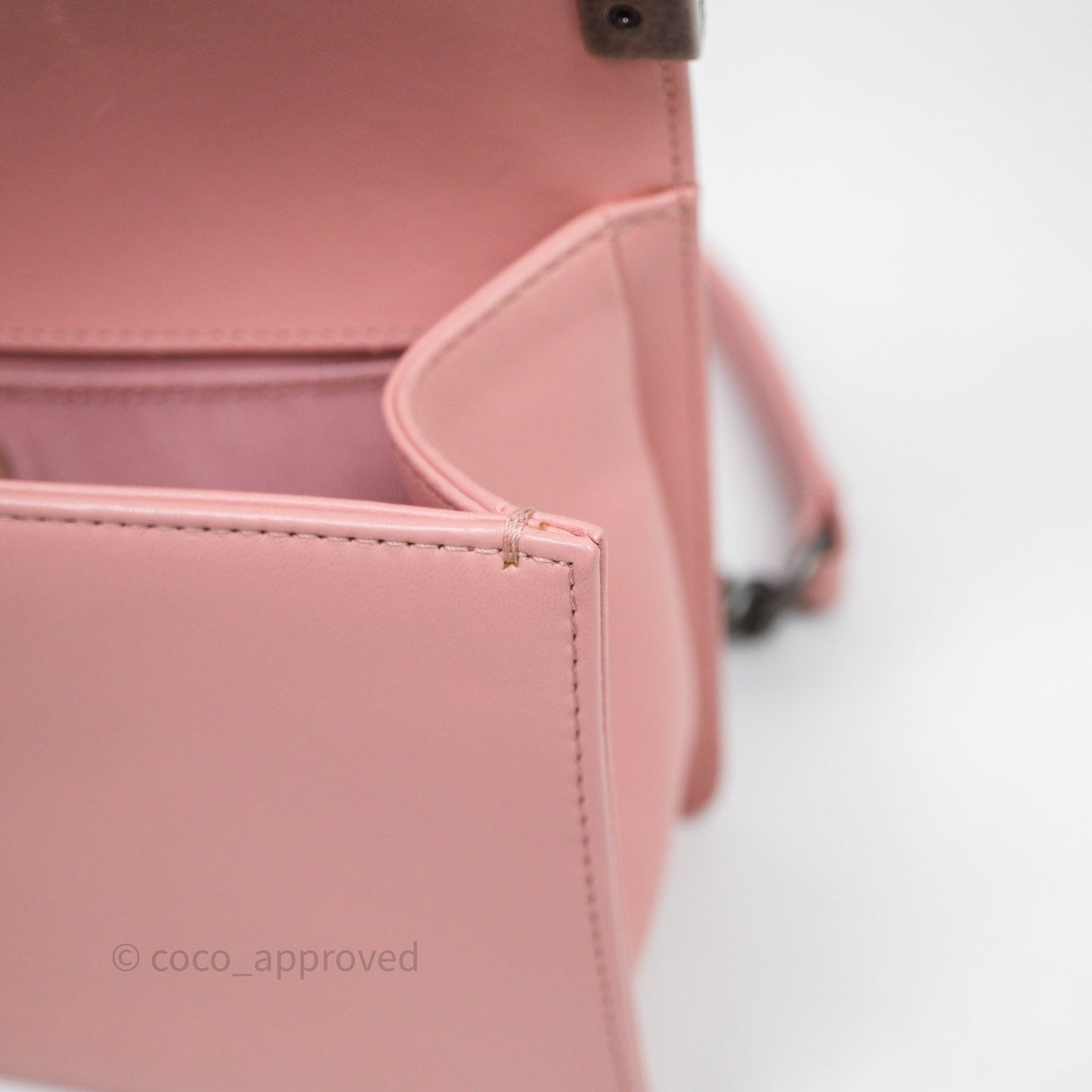 Chanel Quilted Medium Boy Pink Lambskin Ruthenium Hardware