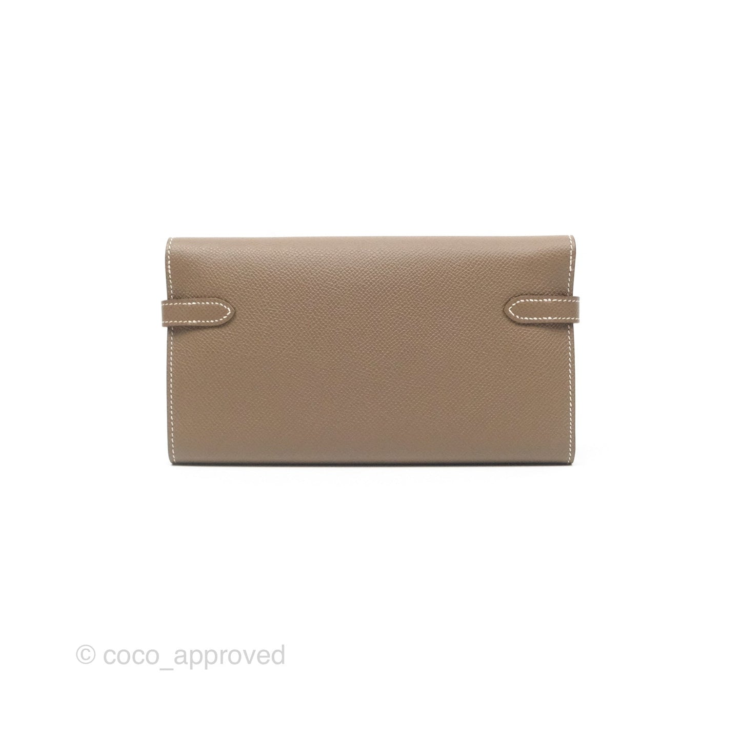 Hermès Kelly Wallet Etoupe Epsom Palladium Hardware