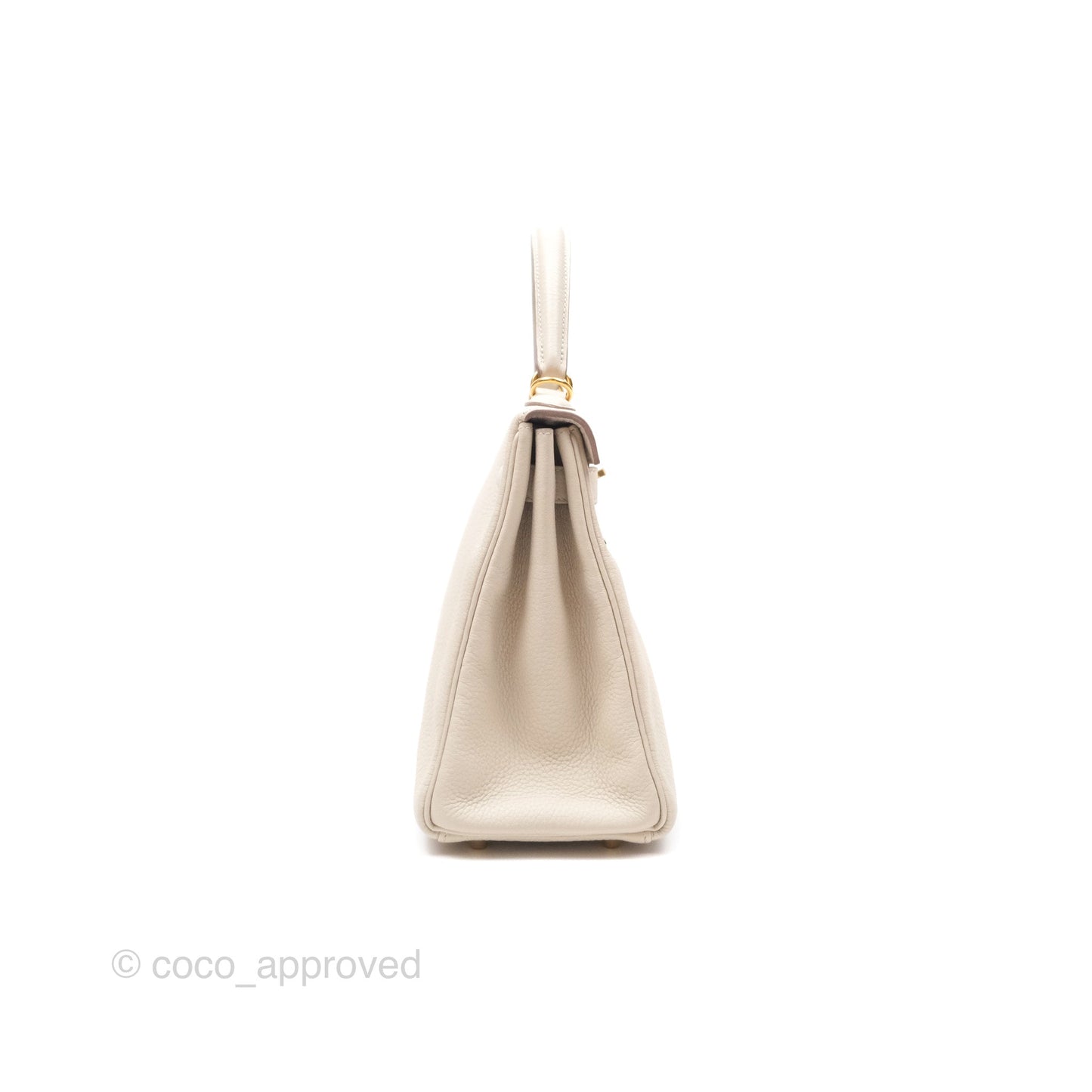 Hermès Kelly 28 Retourn Craie 10 Togo Gold Hardware