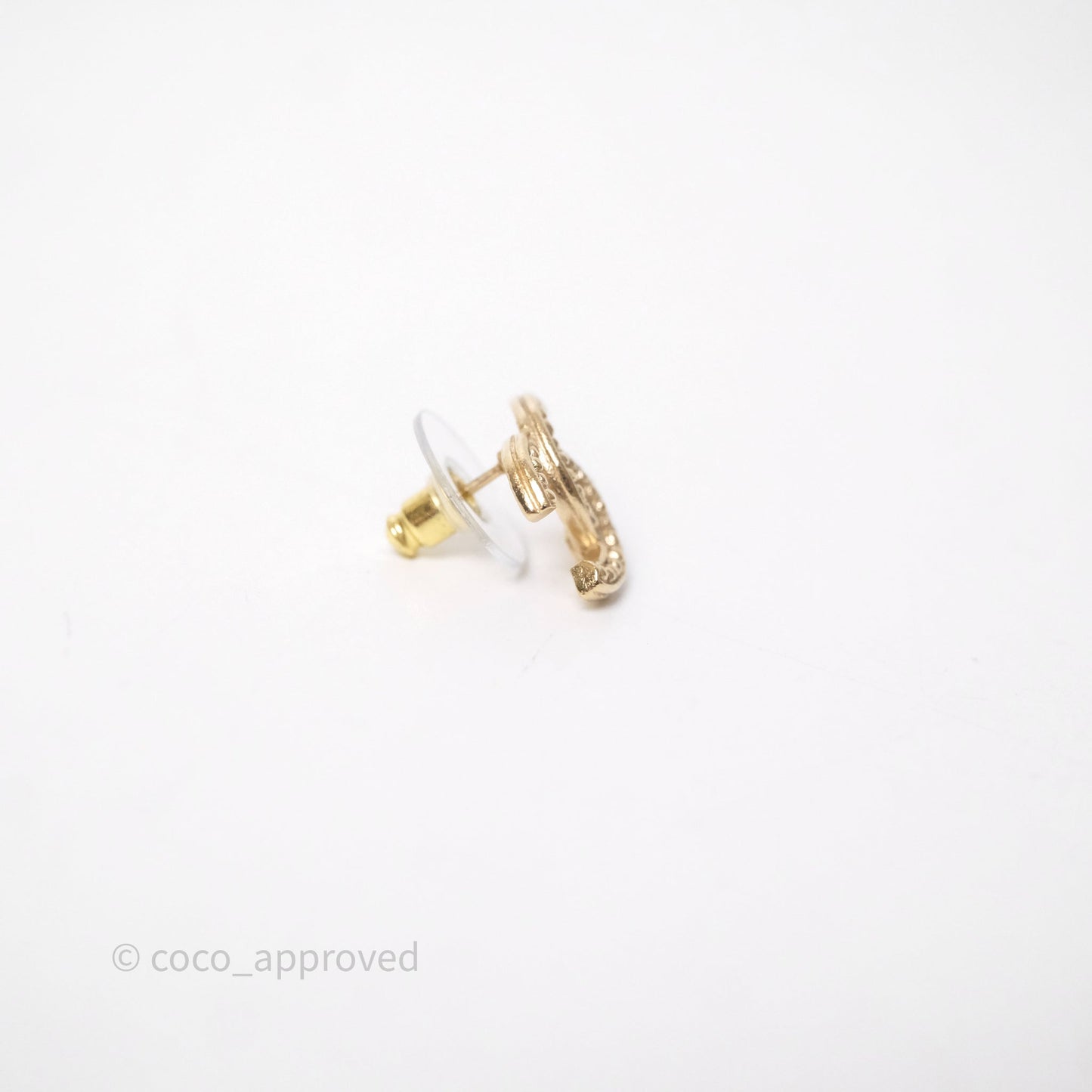Chanel CC Earrings Gold Tone 21A
