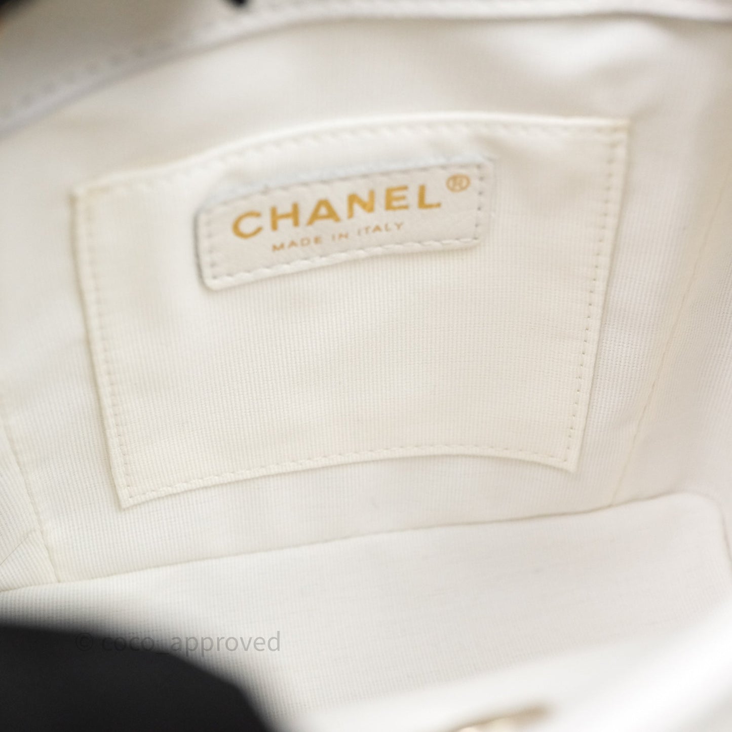 Chanel Small Duma Backpack Caviar White Gold Hardware