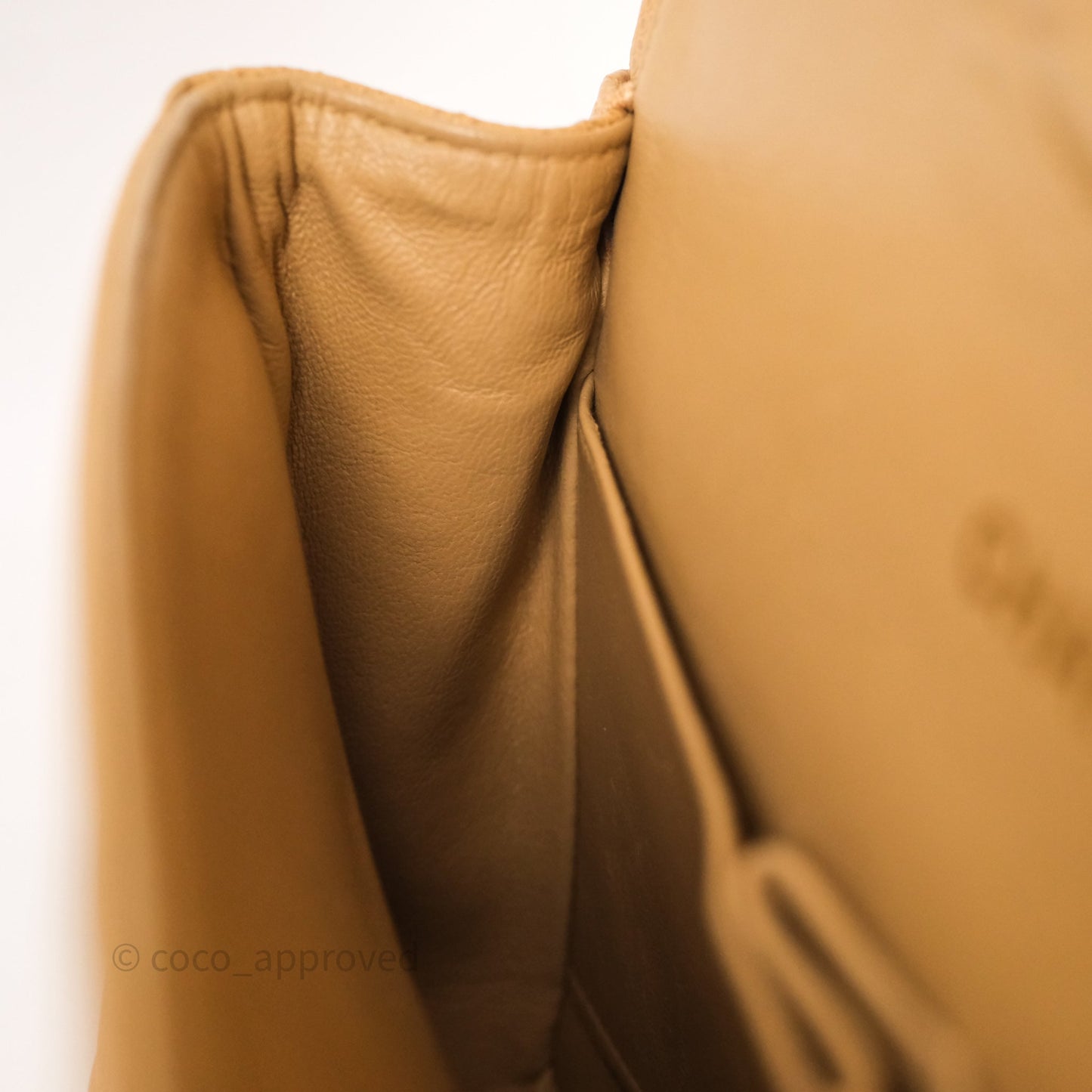 Chanel Vintage Medium Classic Flap Beige Caviar 24K Gold Hardware
