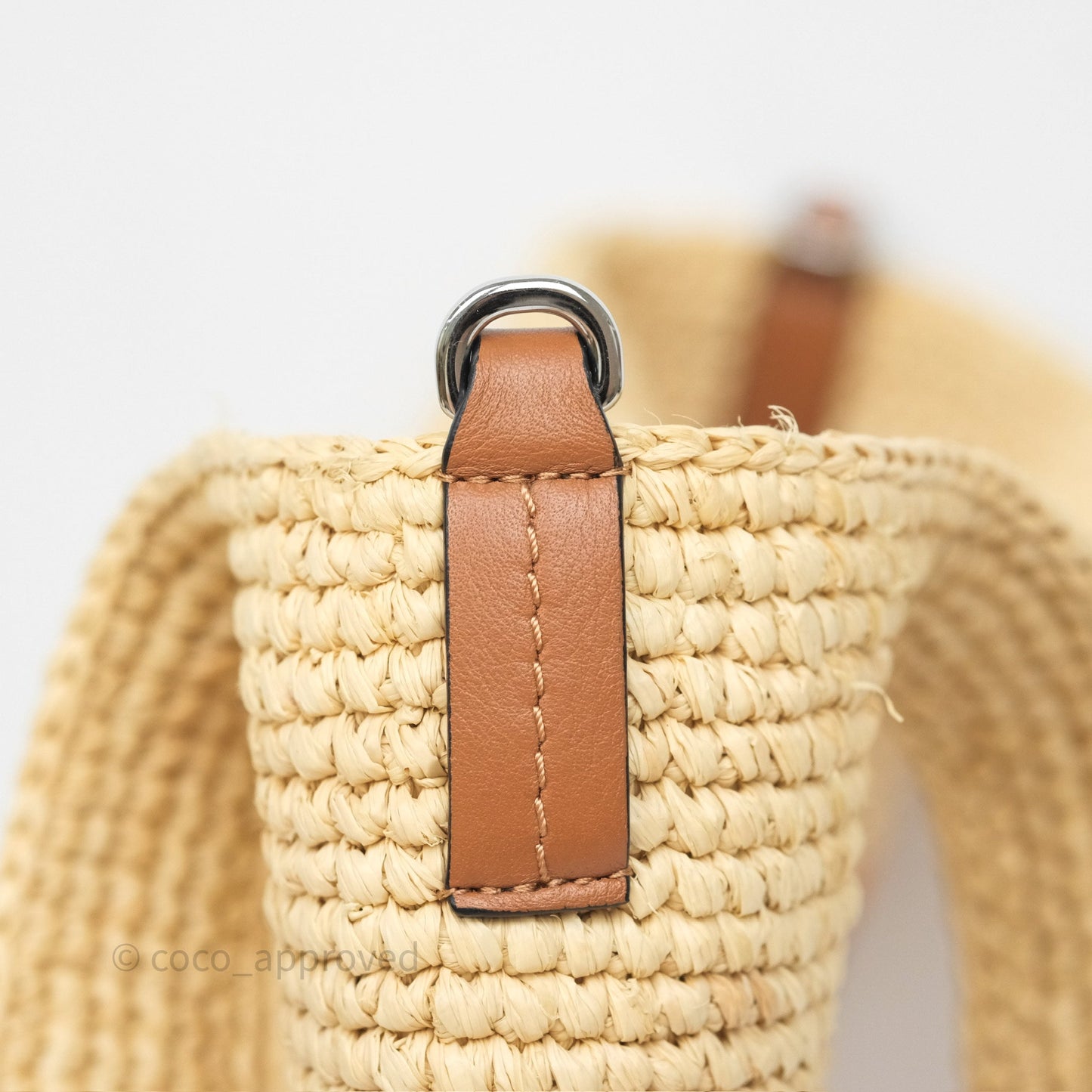 Loewe x Paula’s Ibiza Slit Mini Rainbow Raffia Bag