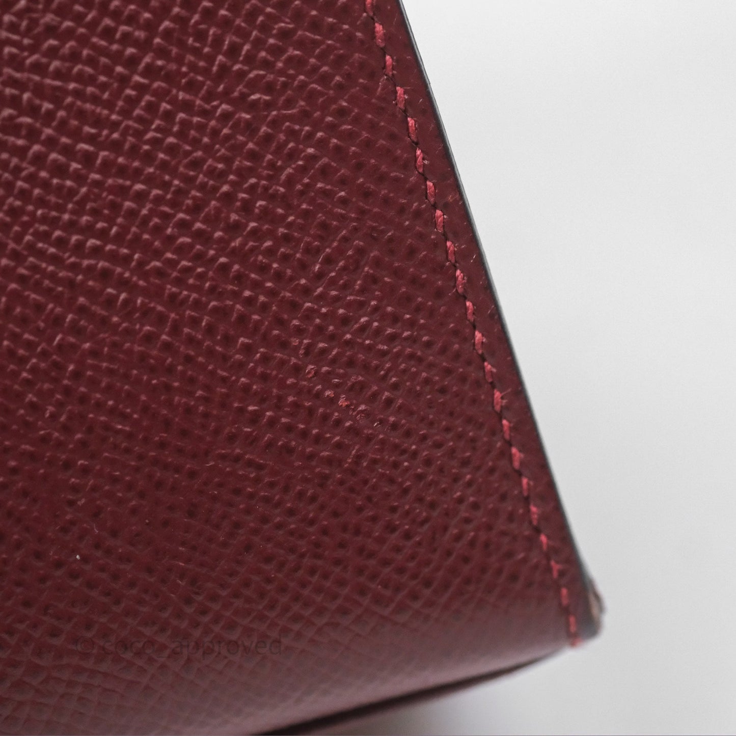 Hermès Sellier Kelly 25 Rouge H Epsom Gold Hardware