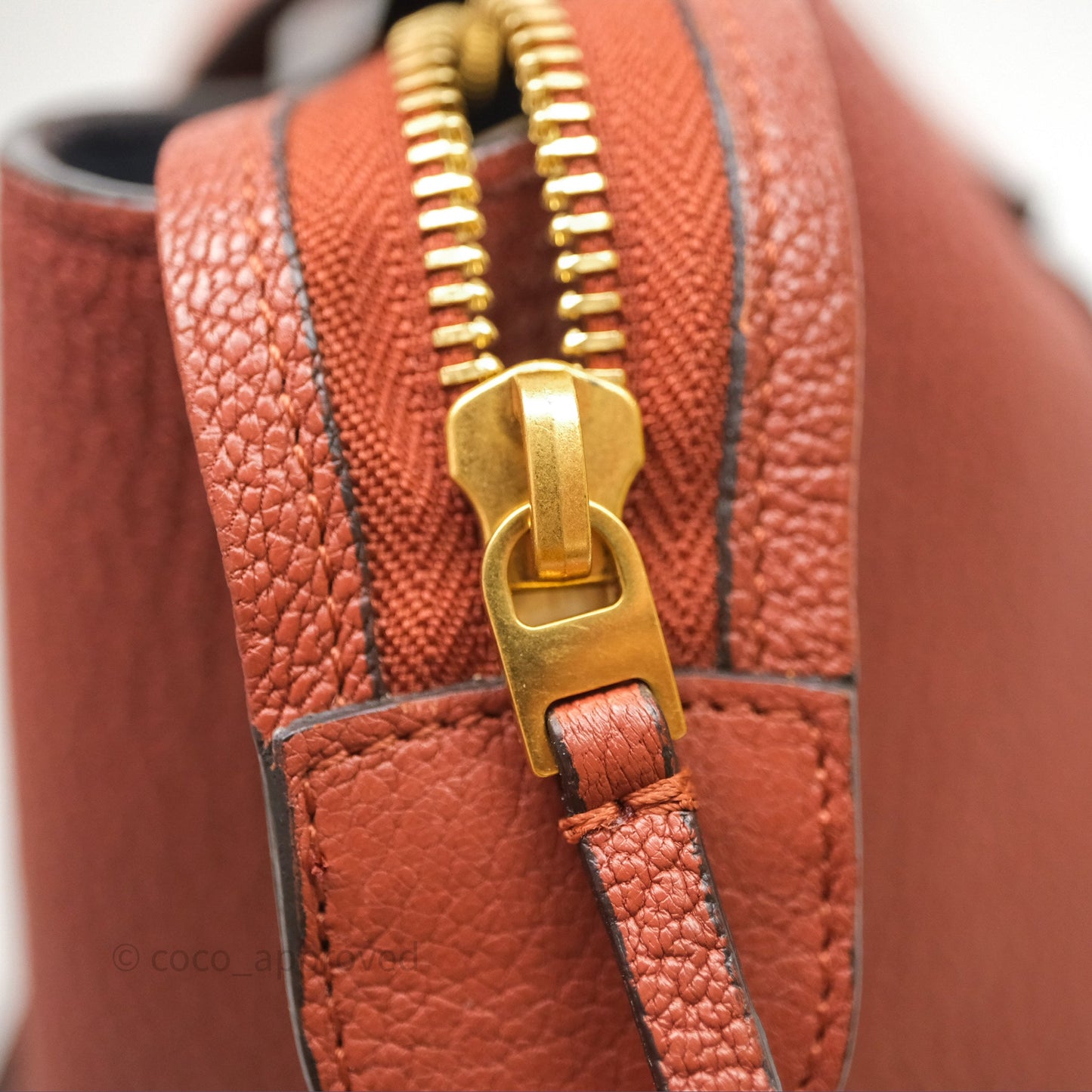 Celine Mini Belt Bag Brick Red Grained Goatskin Gold Hardware