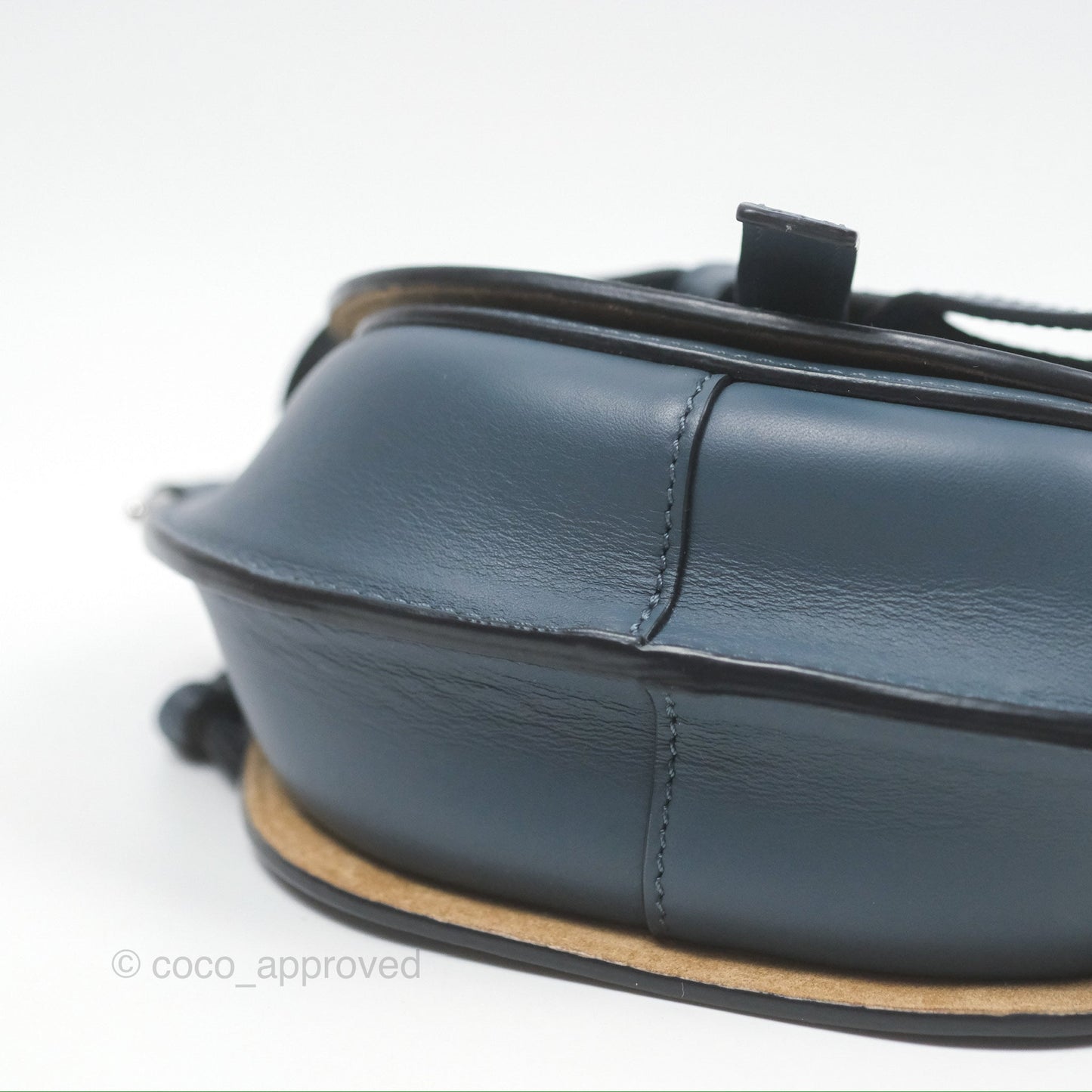 Loewe Mini Gate Dual bag Onyx Blue Soft Calfskin Jacquard Strap