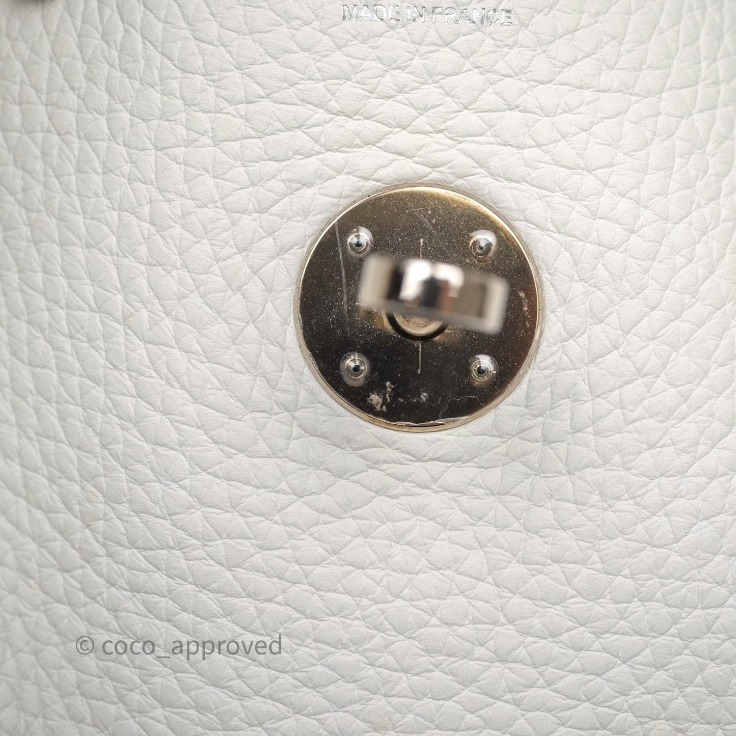 Hermès Lindy 30 White Clemence Palladium Hardware