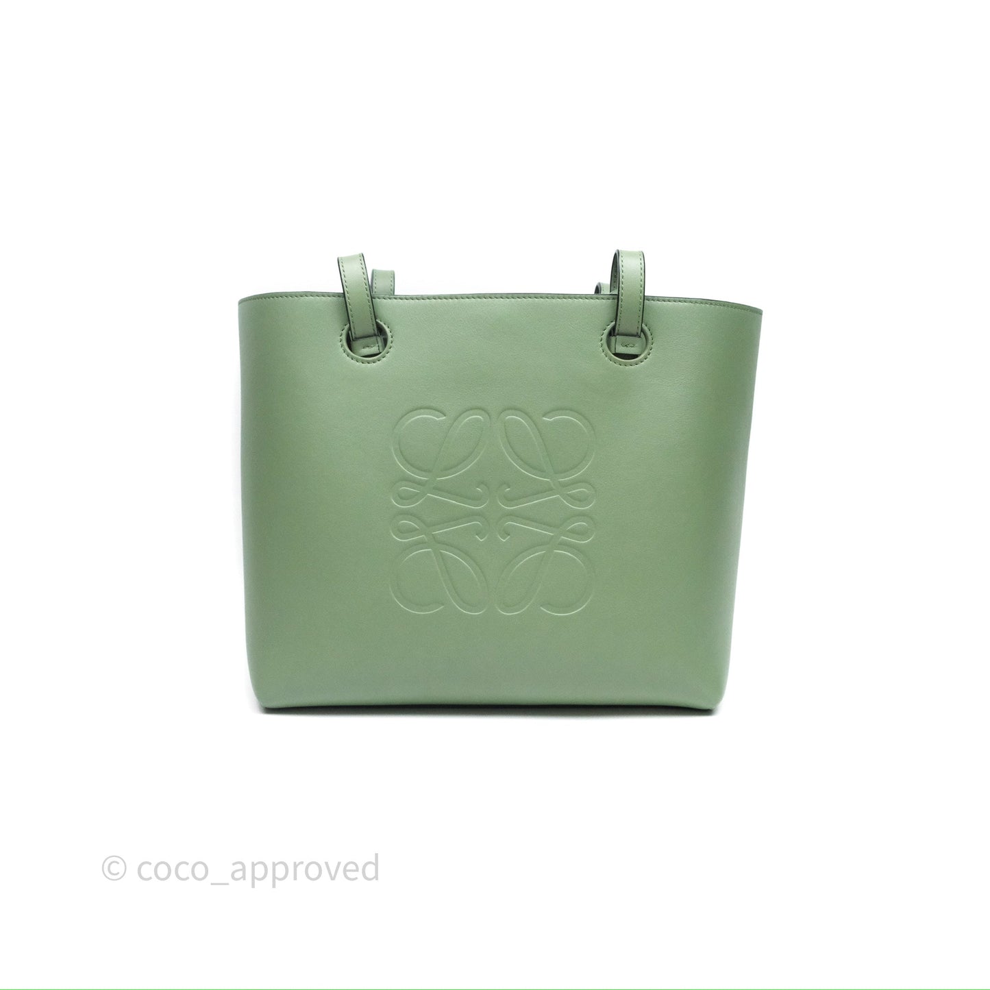 Loewe Small Anagram Tote In Rosemary Green Calfskin