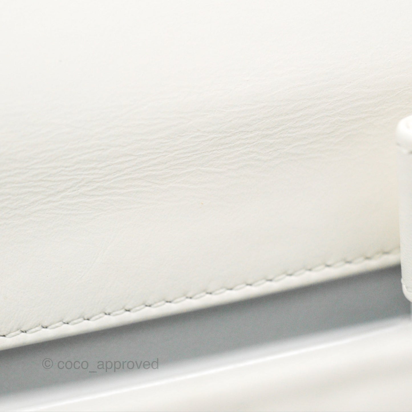 Chanel Rainbow Top Handle Flap Bag White Glazed Lambskin 23P