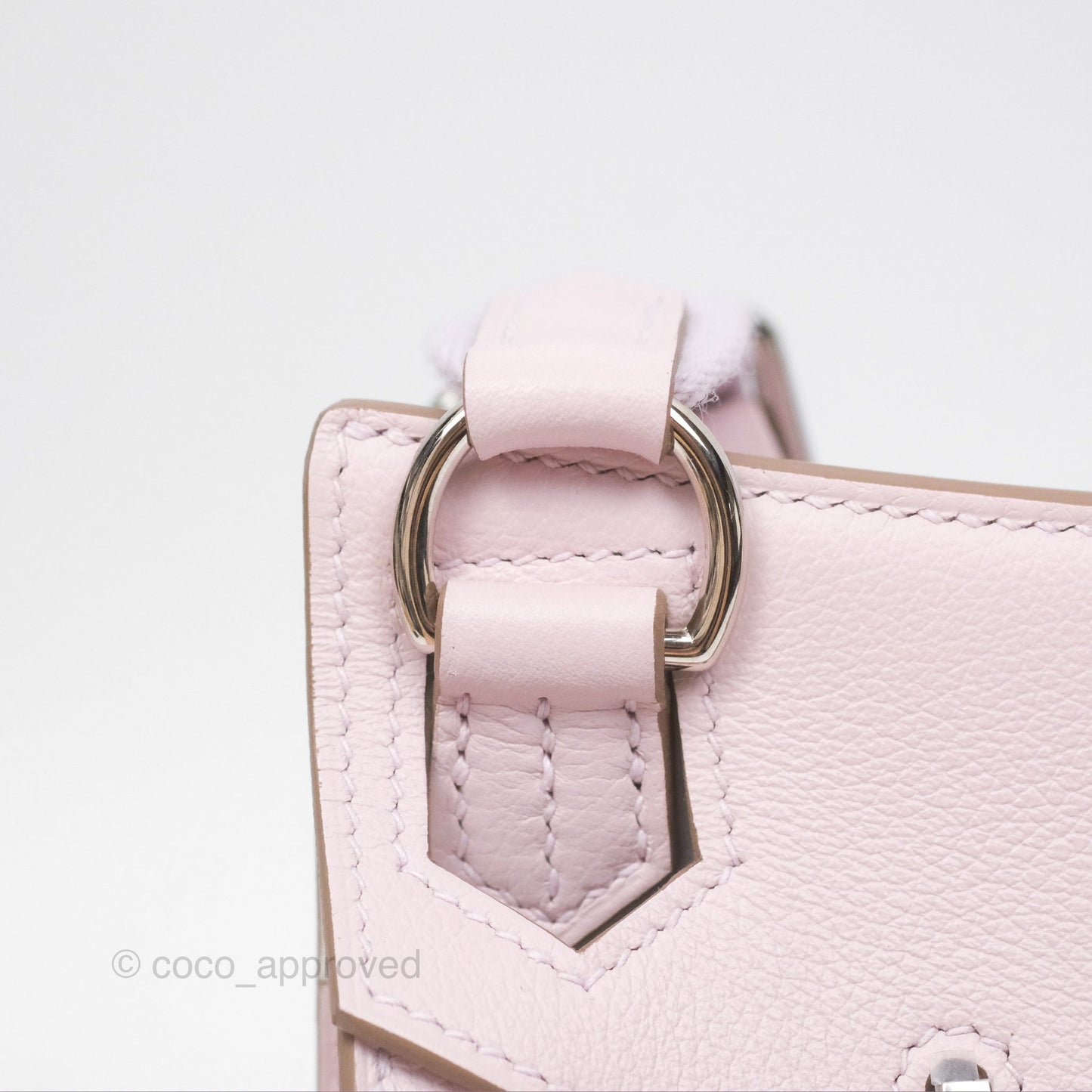 Hermès Mini Jypsiere Mauve Pale Evercolor Palladium Hardware