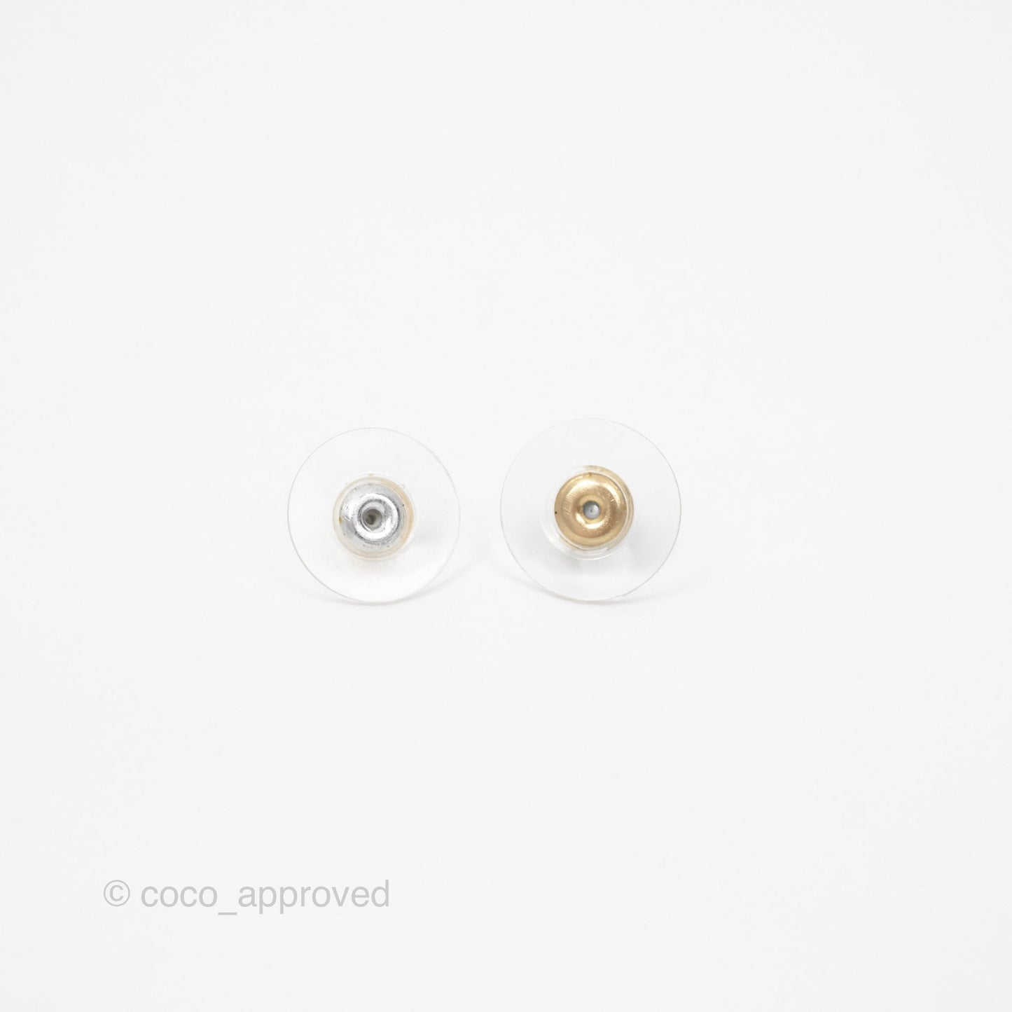 Chanel Crystal CC Earrings Gold Tone 20V