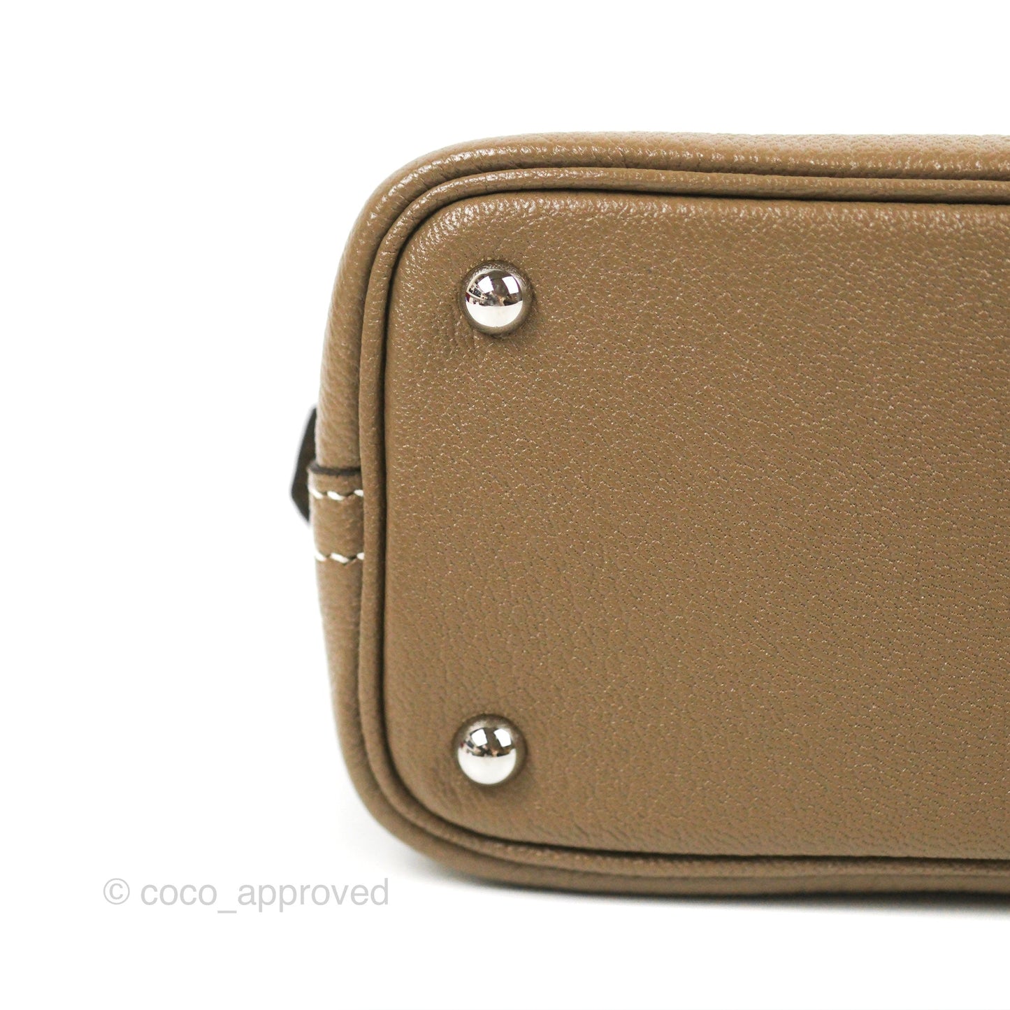 Hermès Bolide Mini 1923 Etoupe Chevre Mysore Palladium Hardware