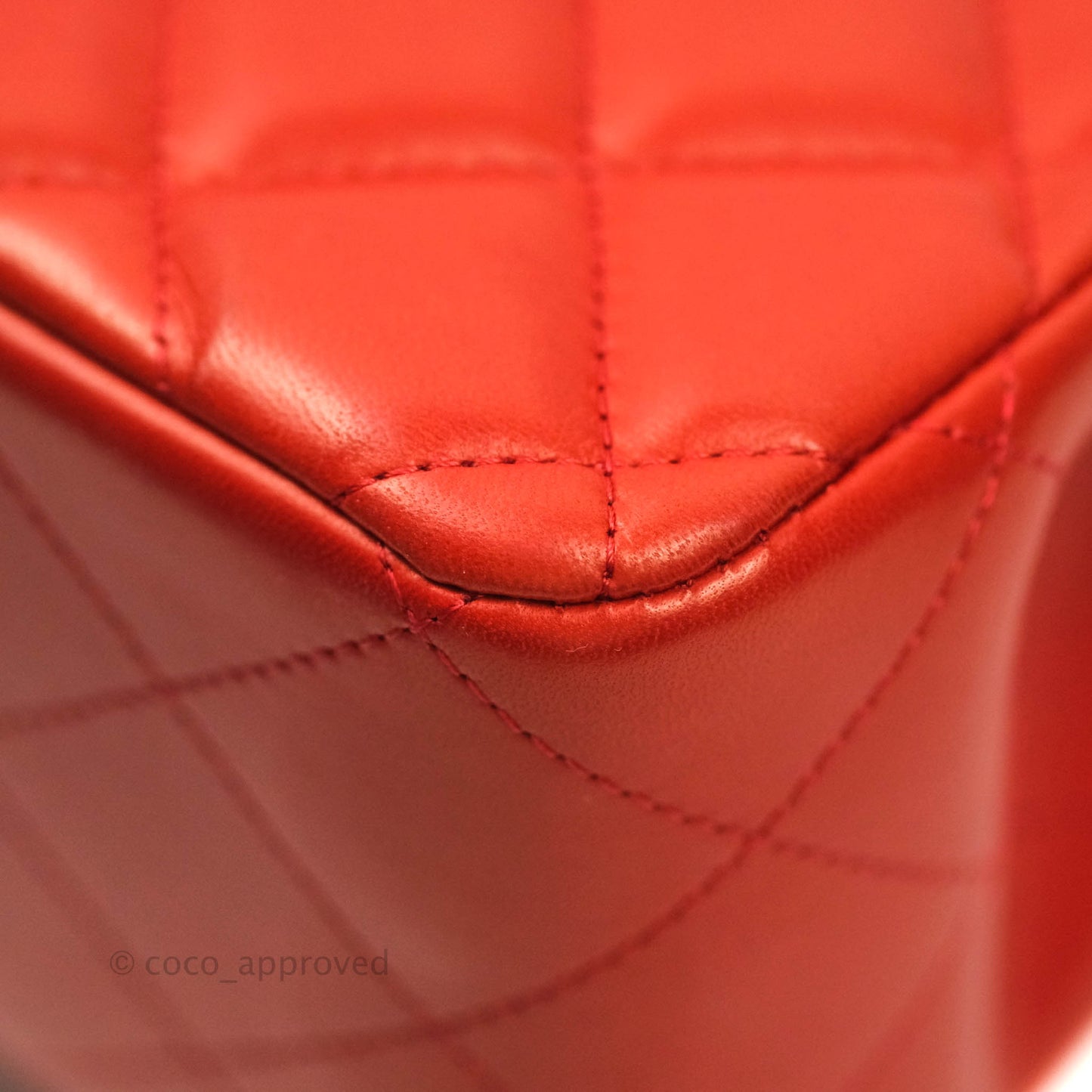 Chanel Jumbo Double Flap Red Lambskin Silver Hardware⁣⁣
