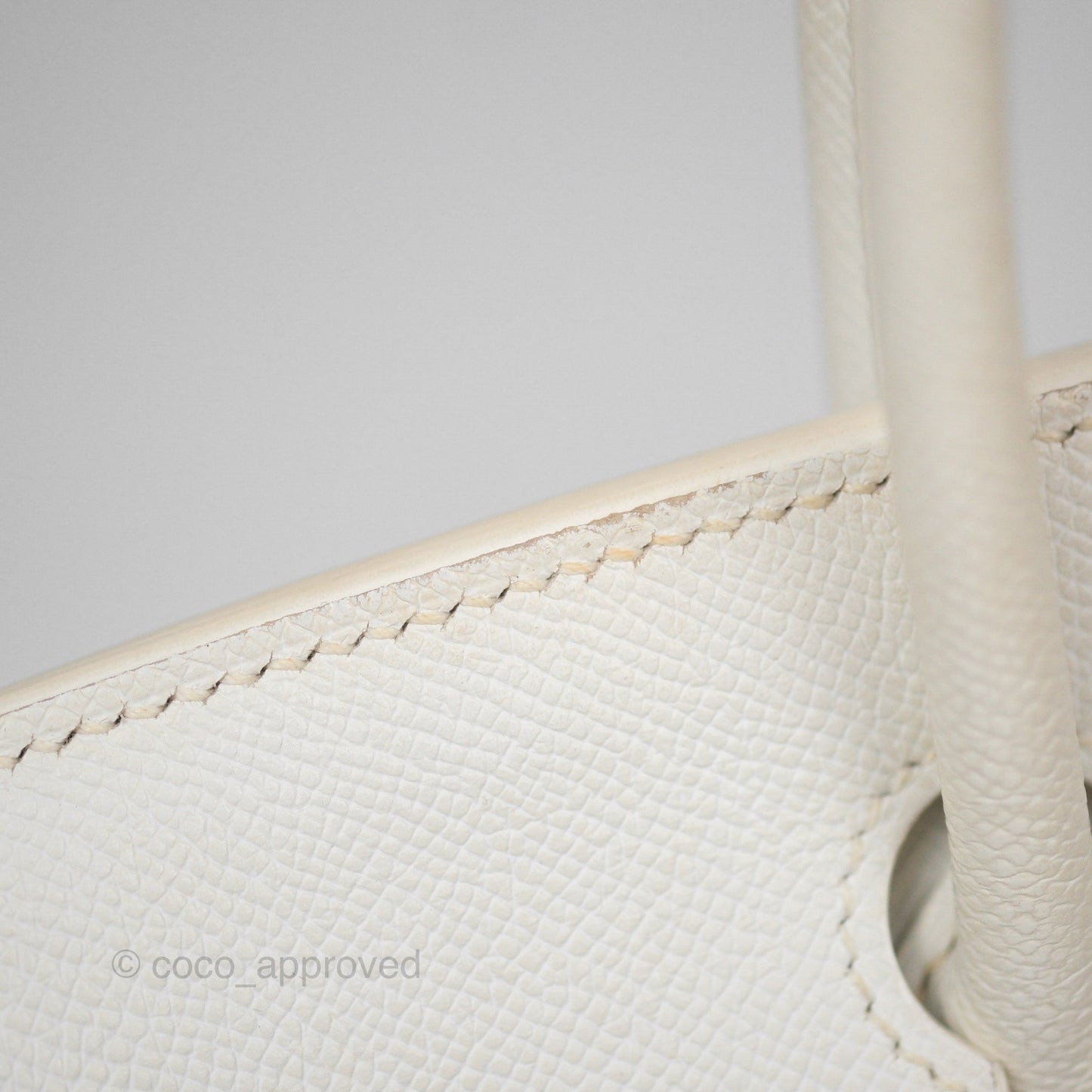 Hermès Birkin 30 Retourne White Epsom Palladium Hardware