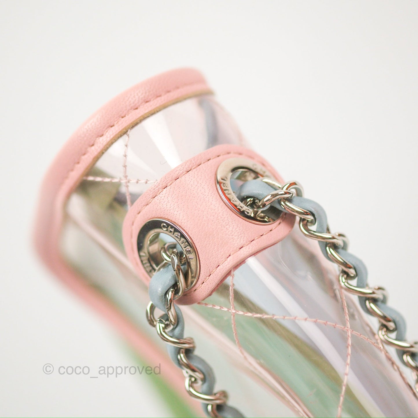 Chanel Coco Splash PVC Medium Flap Bag Blue/Green/Pink Silver Hardware