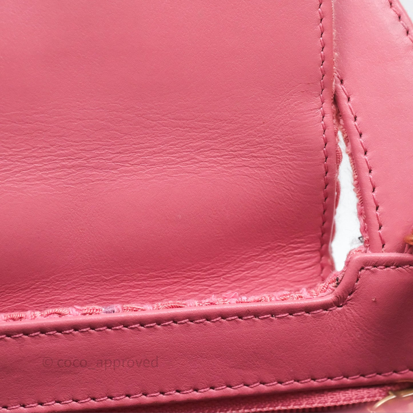 Chanel Kelly Bag Pink Tweed Aged Gold Hardware