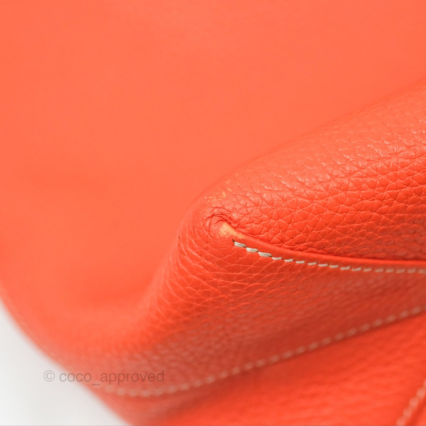 Hermès Double Sens Tote 36 Rouge Casaque Orange Crevette Clemence