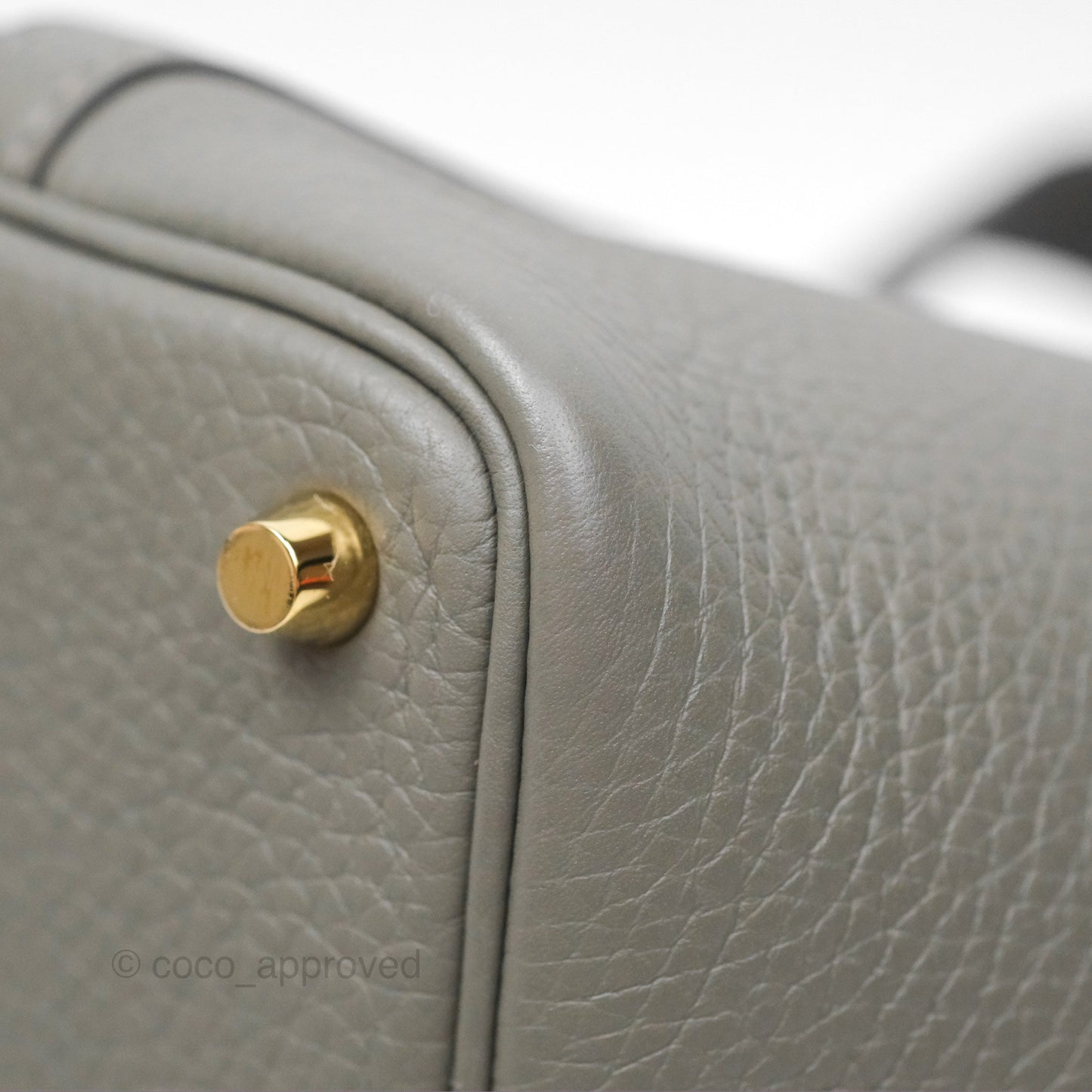 Hermès Picotin Lock 18 Gris Meyer 0L Clemence Gold Hardware