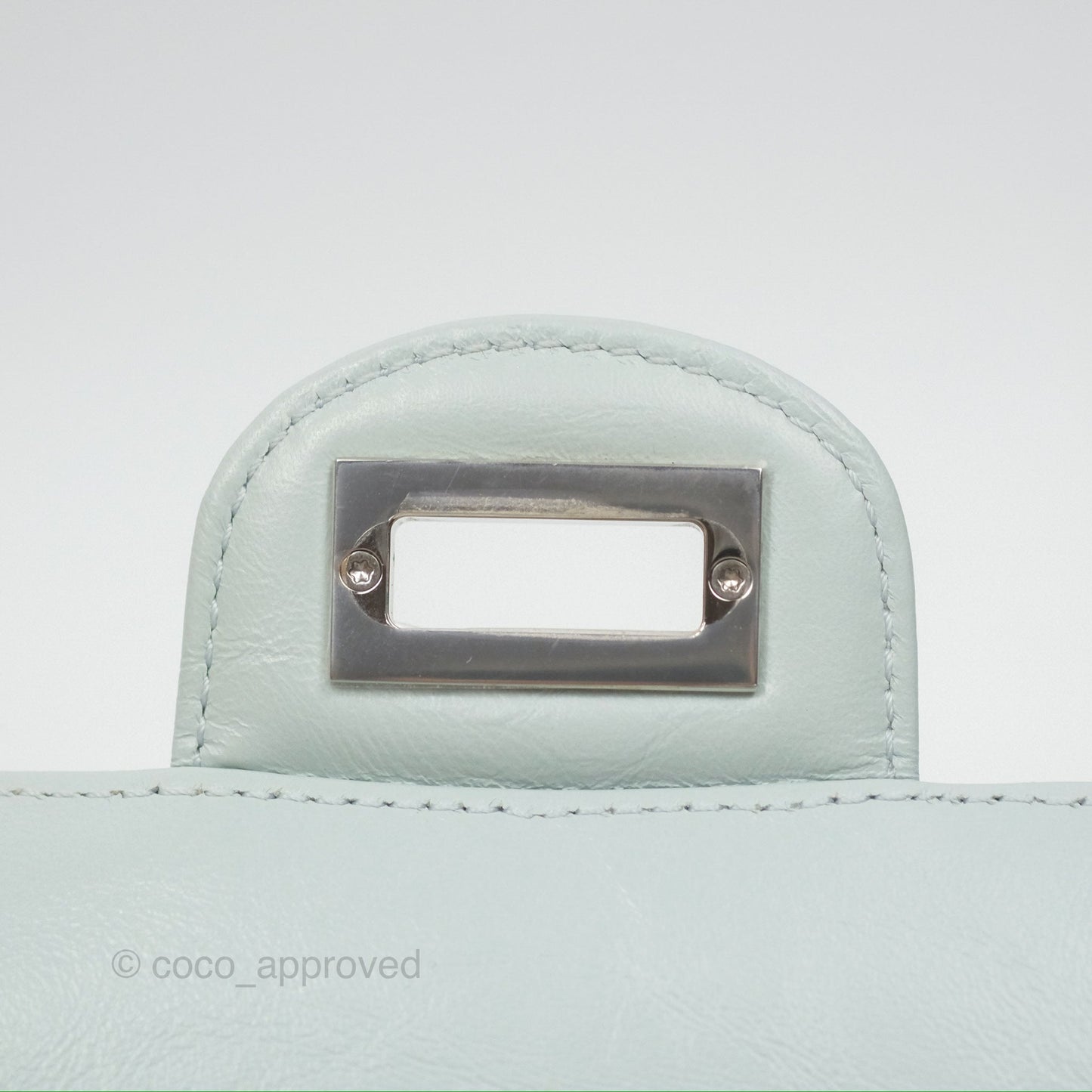 Chanel Mini Reissue 224 Blue Aged Calfskin Silver Hardware