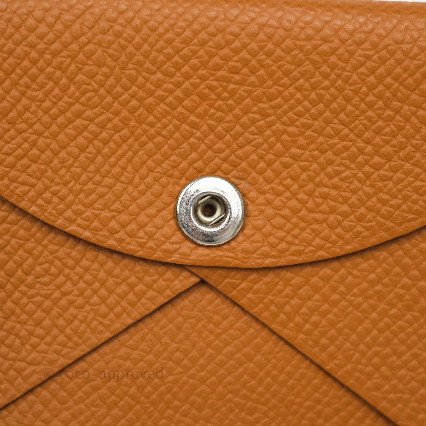 Hermès Calvi Duo Compact Card Holder Gold Epsom