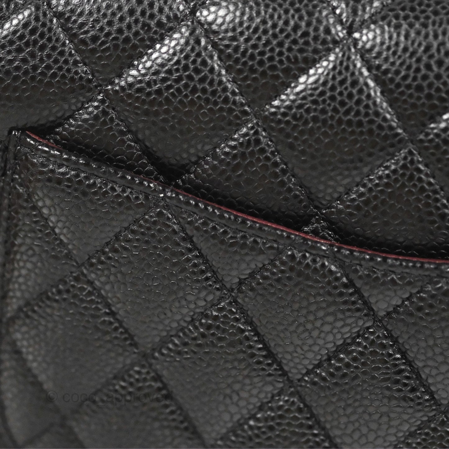 Chanel Classic M/L Medium Flap Quilted Black Caviar Silver Hardware