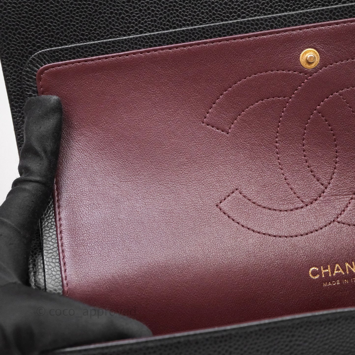 Chanel Jumbo Double Flap Black Caviar Gold Hardware⁣⁣
