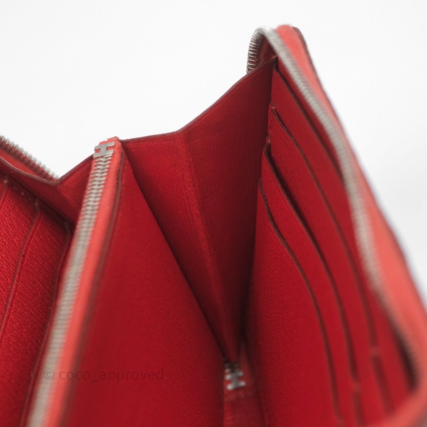 Hermès Azap Wallet Red Alligator Palladium Hardware