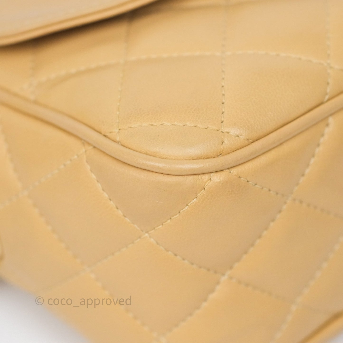 Chanel Coco Vintage Camera Case Beige Calfskin Gold Hardware