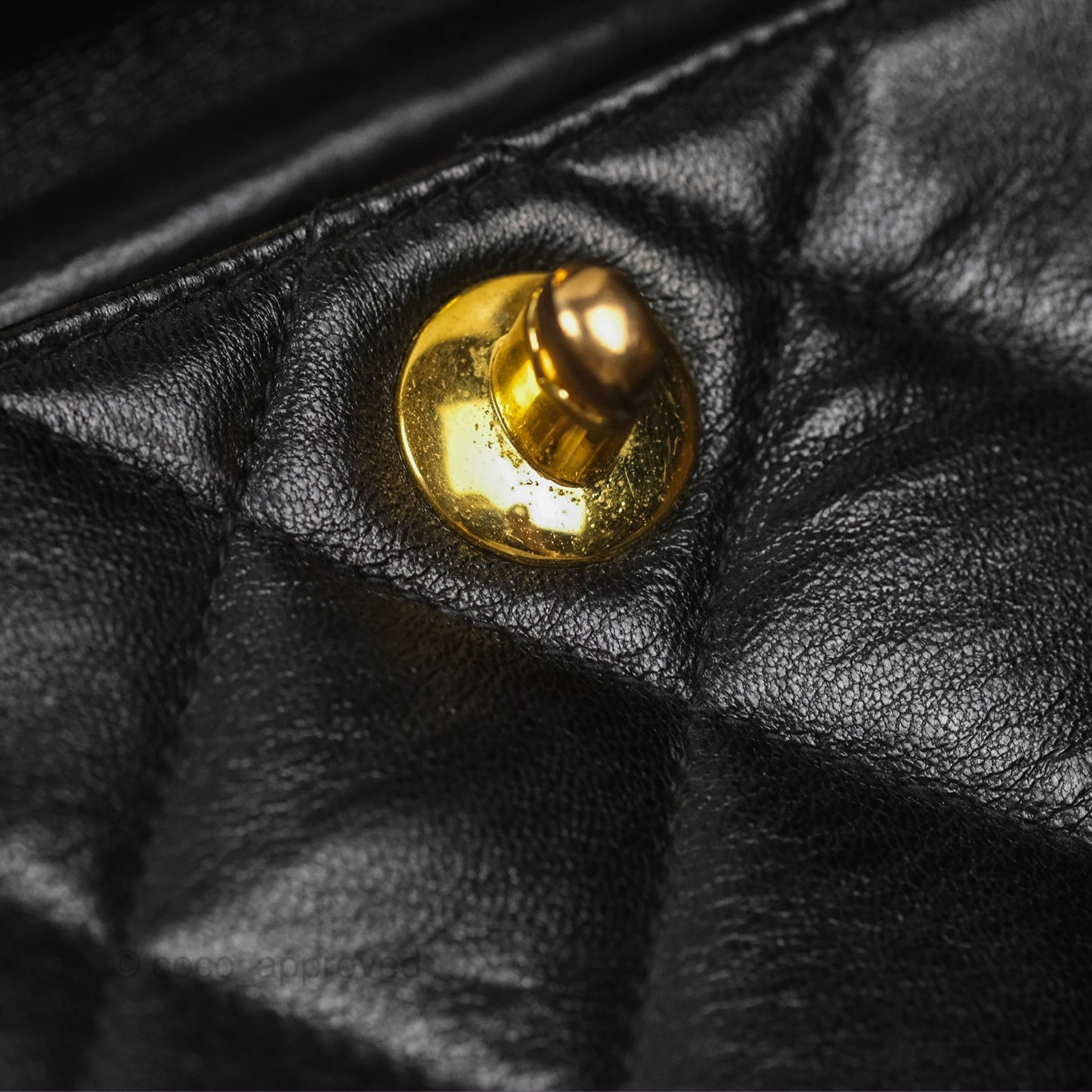 Chanel Vintage CC Duma Backpack Black Lambskin 24K Gold Hardware