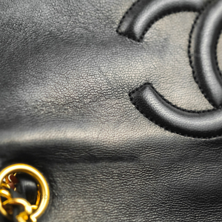Chanel Vintage Round Flap Bag Quilted Lambskin Gold Hardware