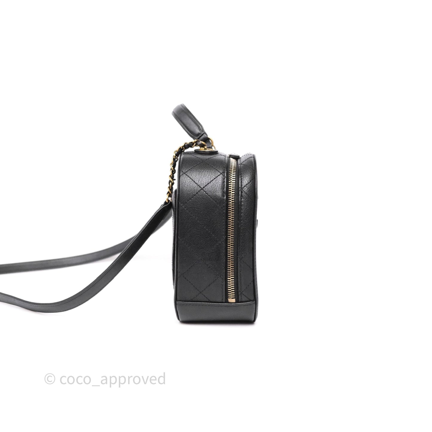 Chanel Coco Curve Vanity Black Calfskin & Goatskin Antique Gold Hardware