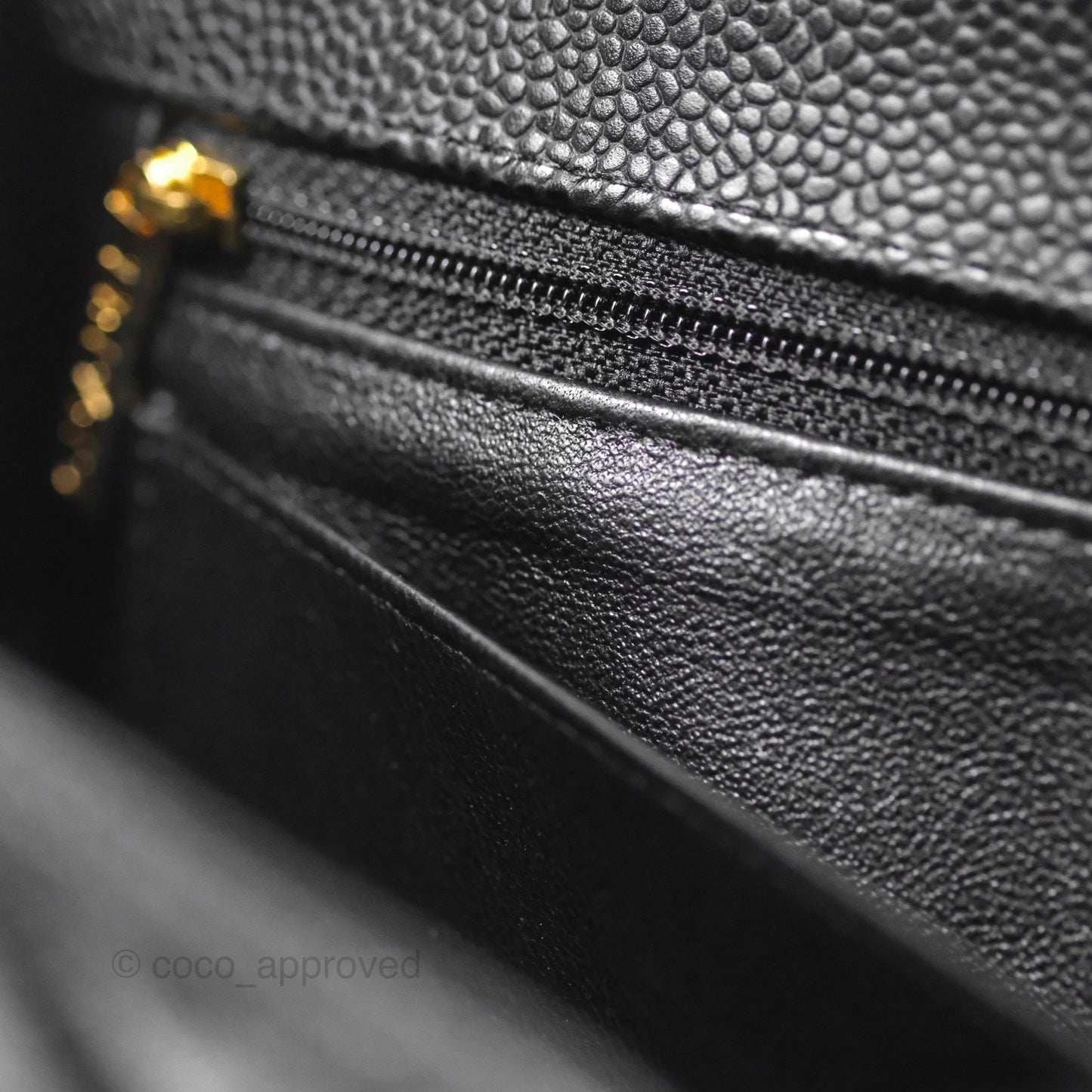 Chanel Jumbo Single Flap Black Caviar Gold Hardware