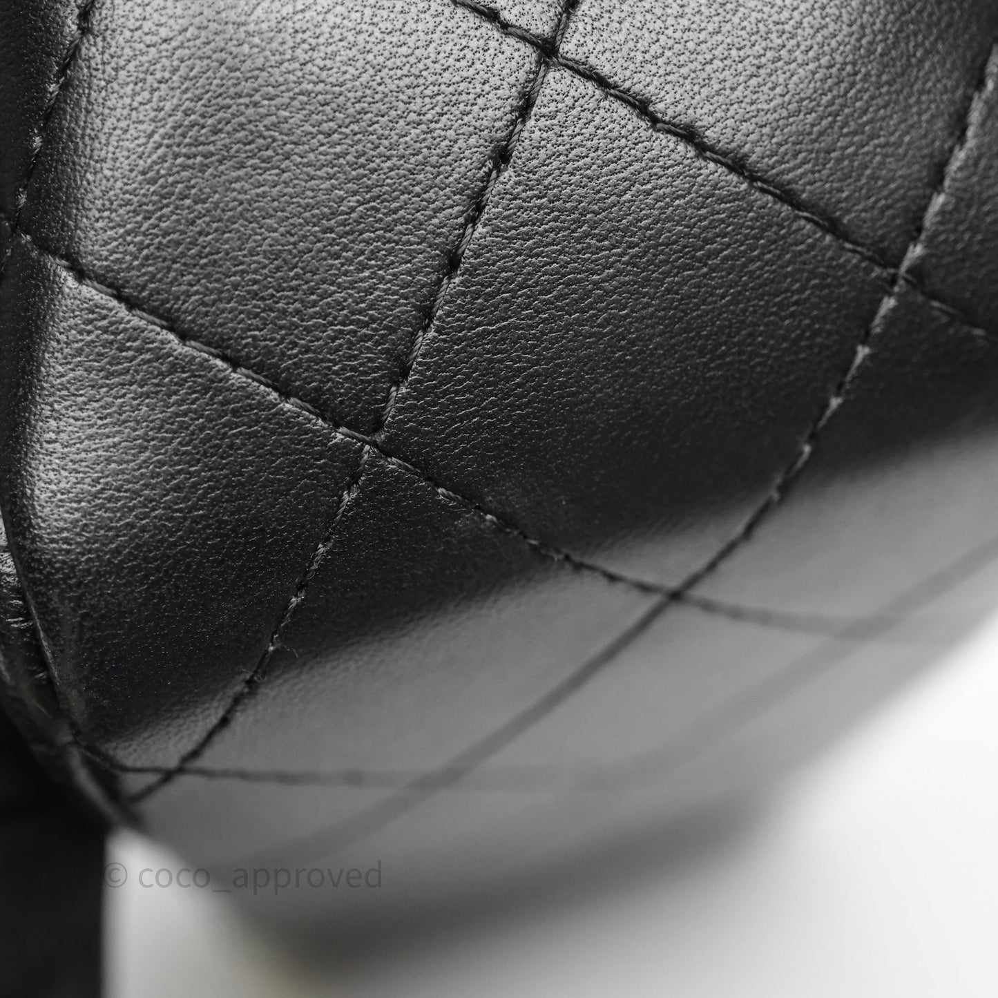 Chanel Mini Square Quilted Black Lambskin Gold Hardware