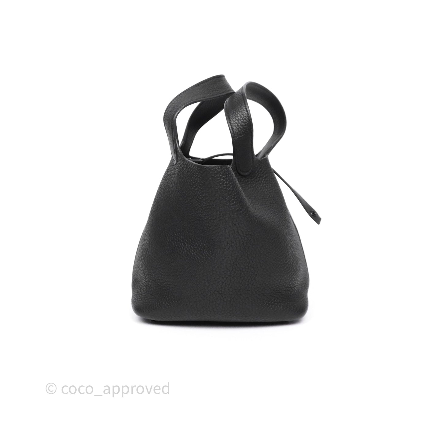 Hermès Picotin 18 Black Noir 89 Clemence So Black Hardware