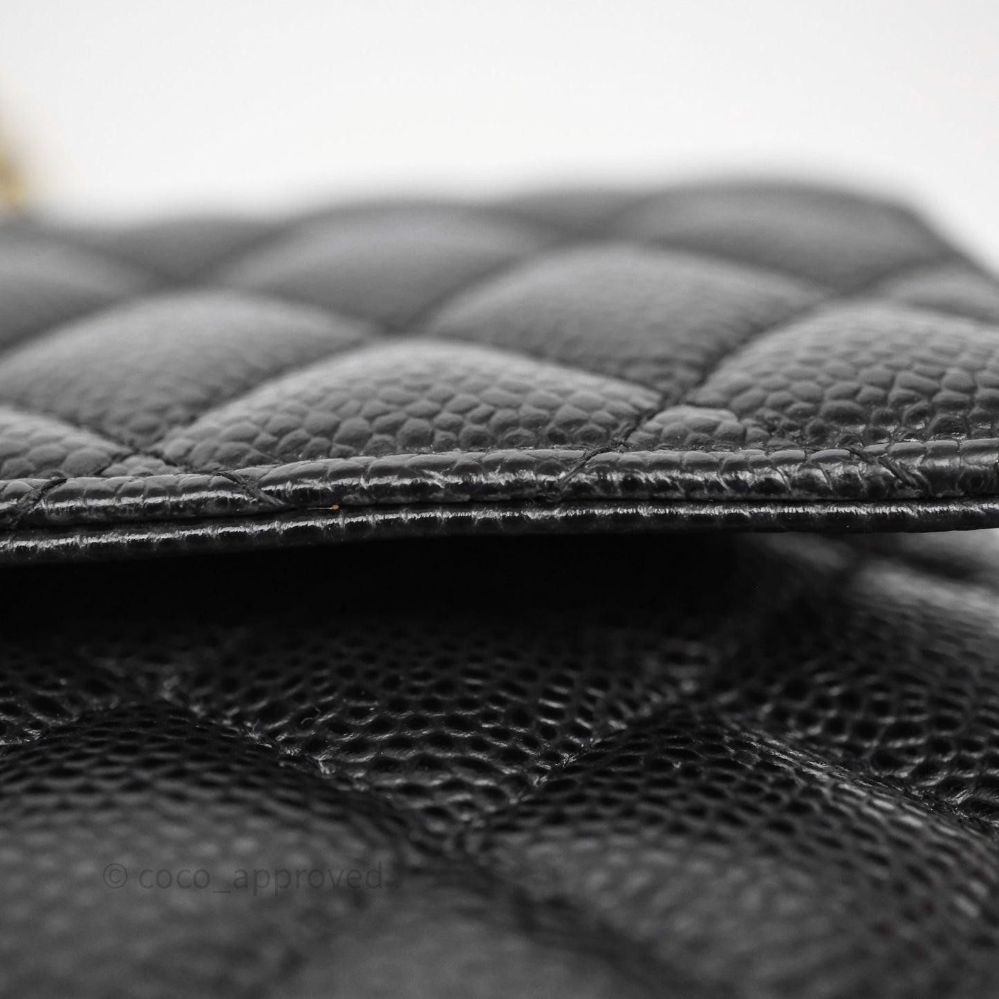 Chanel Classic M/L Medium Flap Quilted Black Caviar Gold Hardware