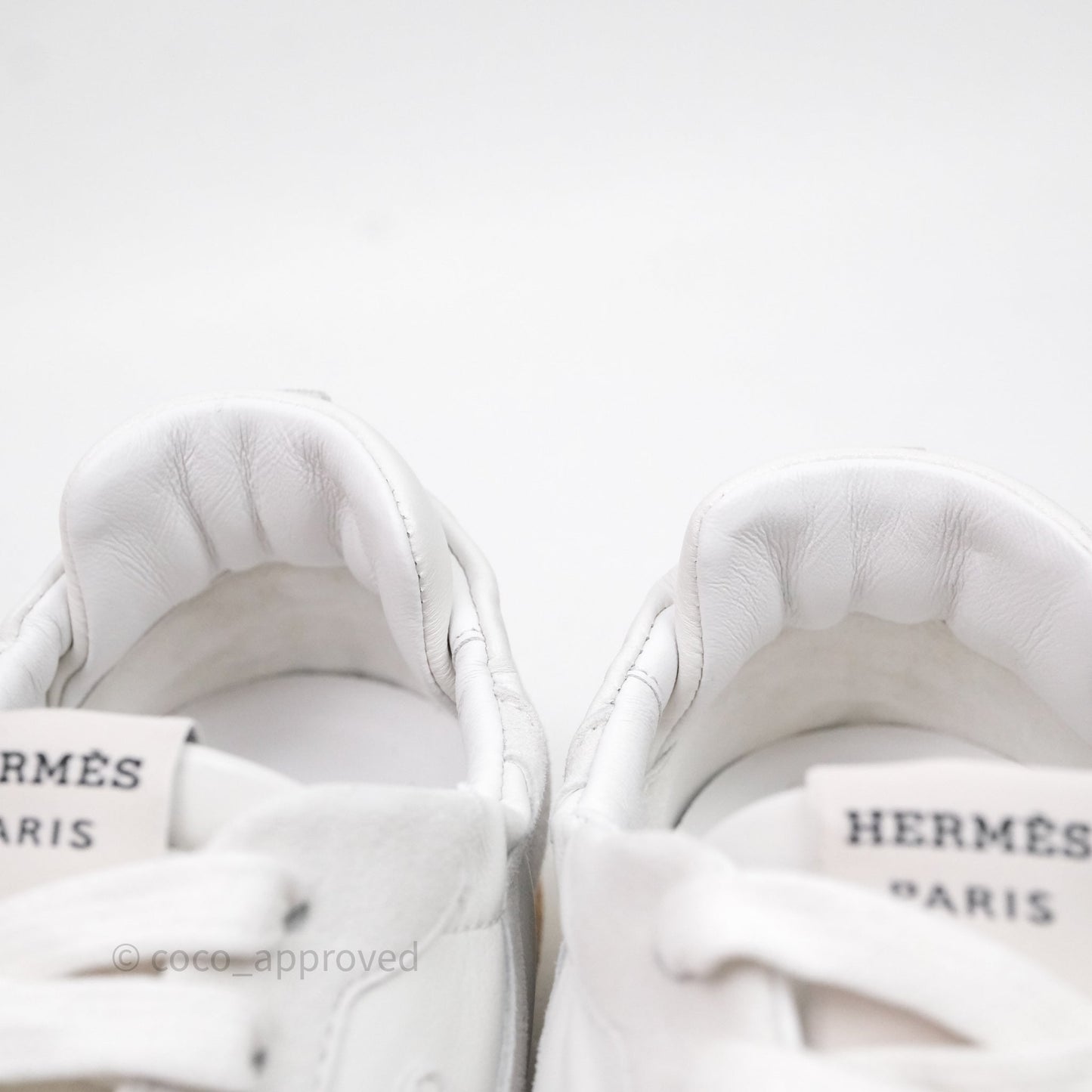 Hermès Sneaker Femme Jet Nappa/ Chevre Velours Blanc Size 37