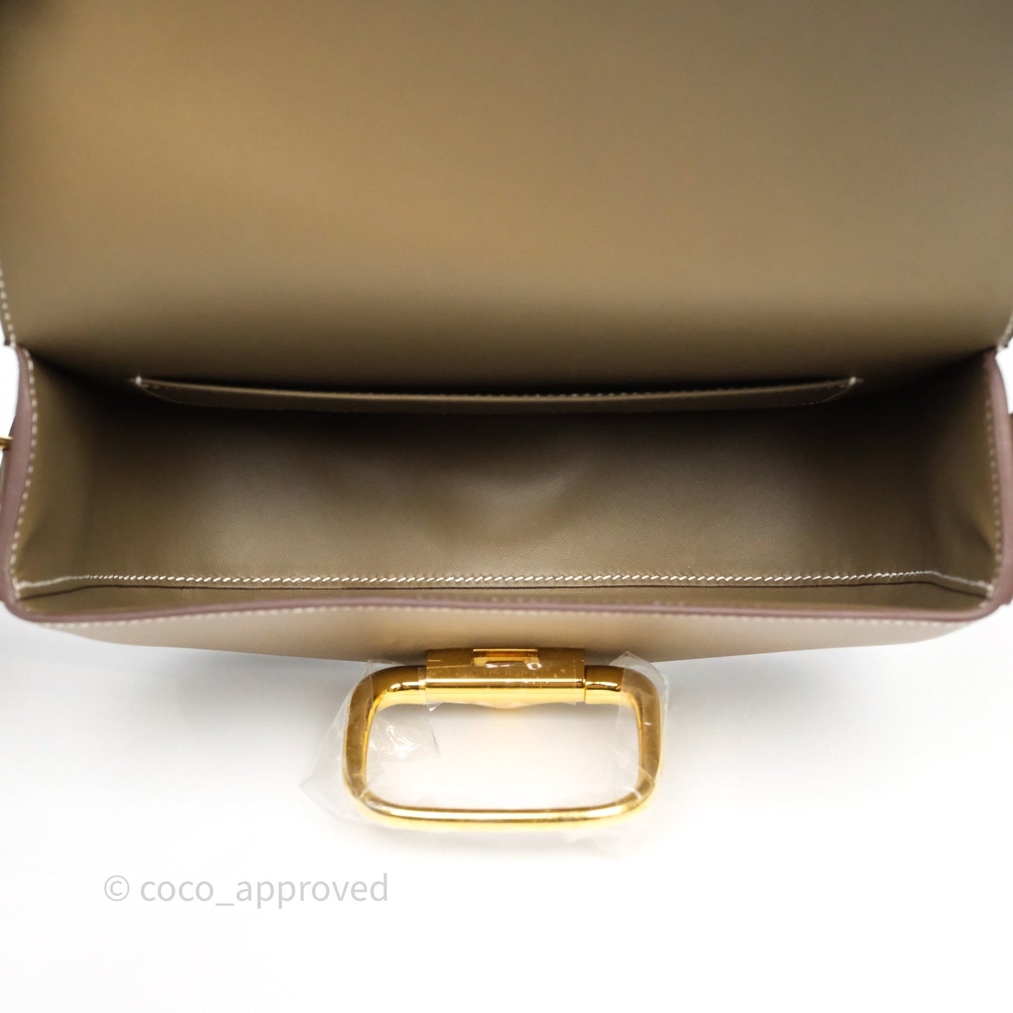 Hermès Della Cavalleria Elan Bag Etoupe Gold Hardware