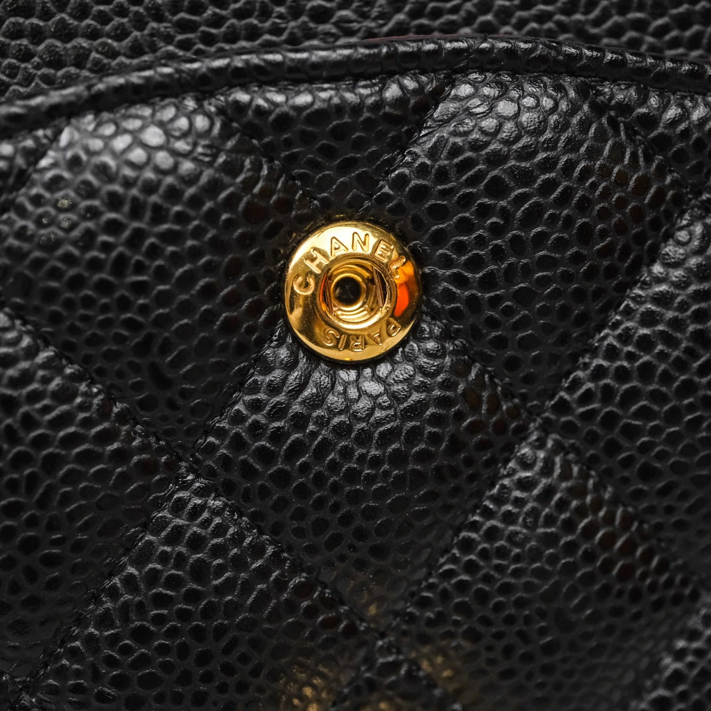Chanel Classic Medium Flap Quilted Black Caviar Gold Hardware