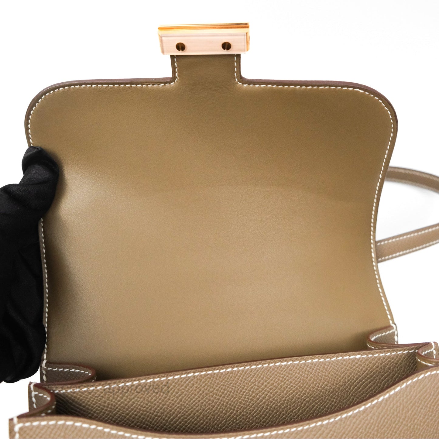 Hermès Constance Mini 18cm Mirror Etoupe Epsom Rose Gold Hardware