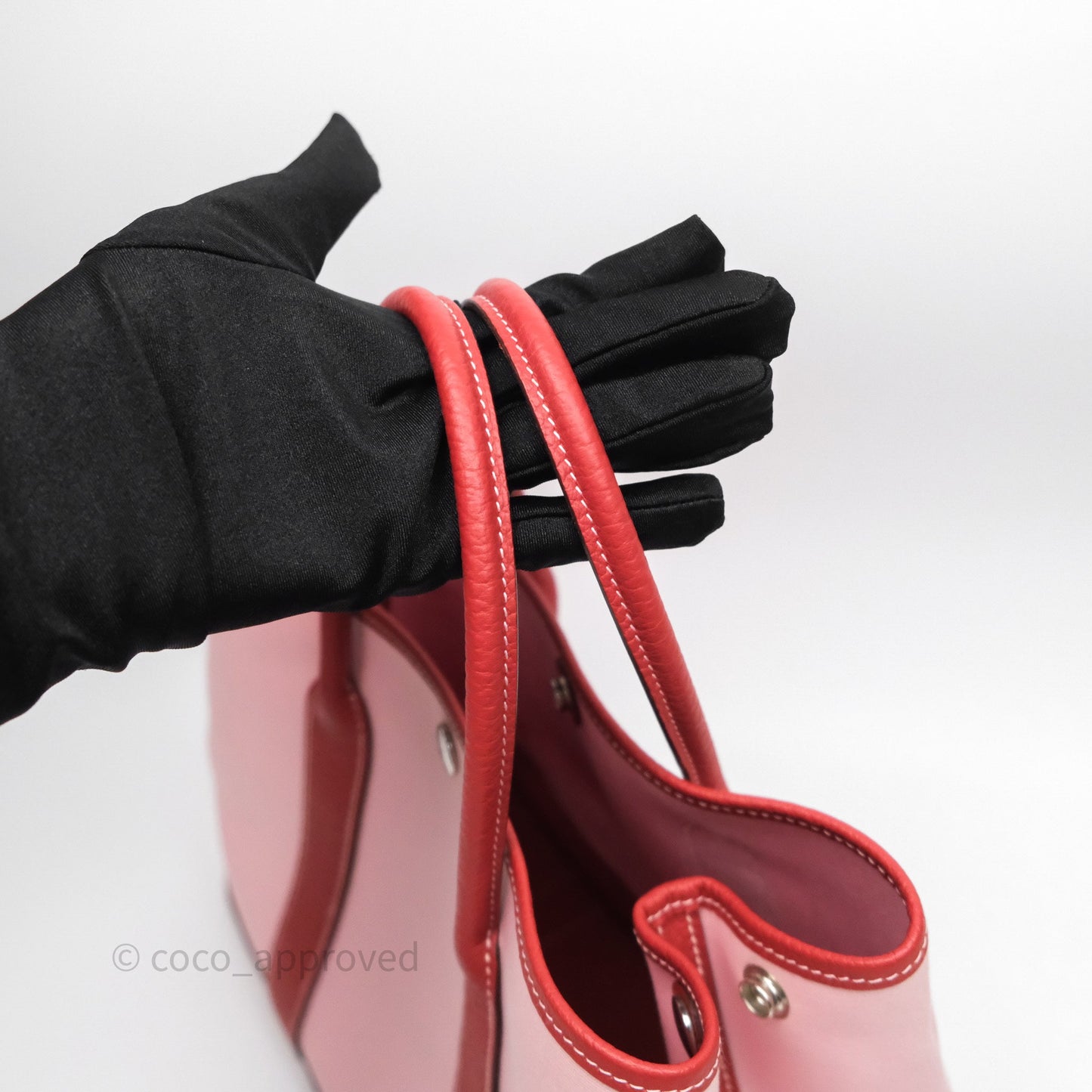 Hermès Garden Party 30 Canvas Rose Sakura 3Q/ Rouge Duchesse 2V