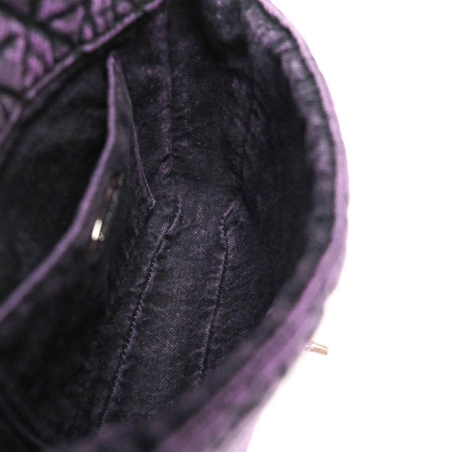 Chanel Denimpression Quilted Small Flap Purple Black