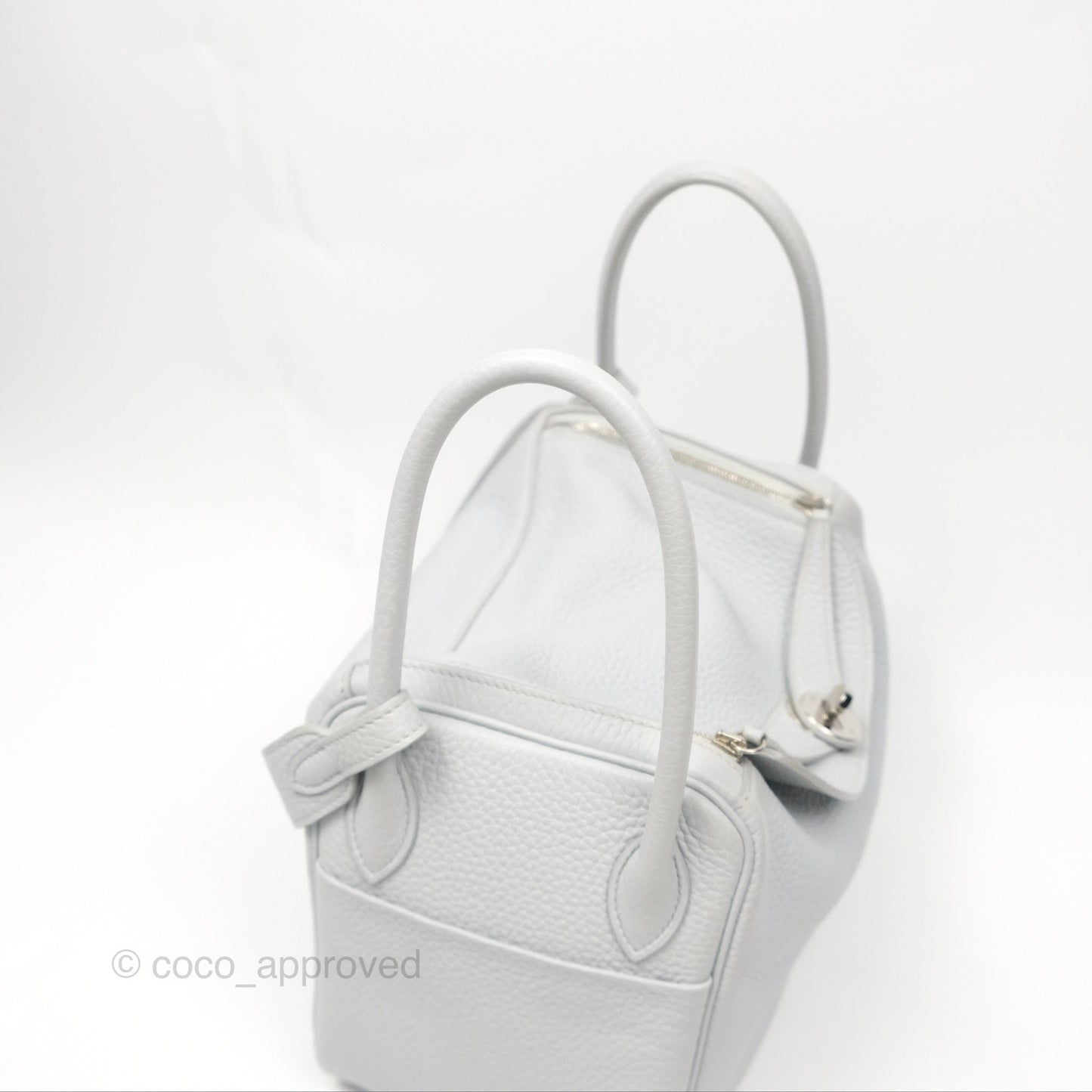 Hermès Lindy 26 Blue Glacier 8U Taurillon Clemence Palladium Hardware