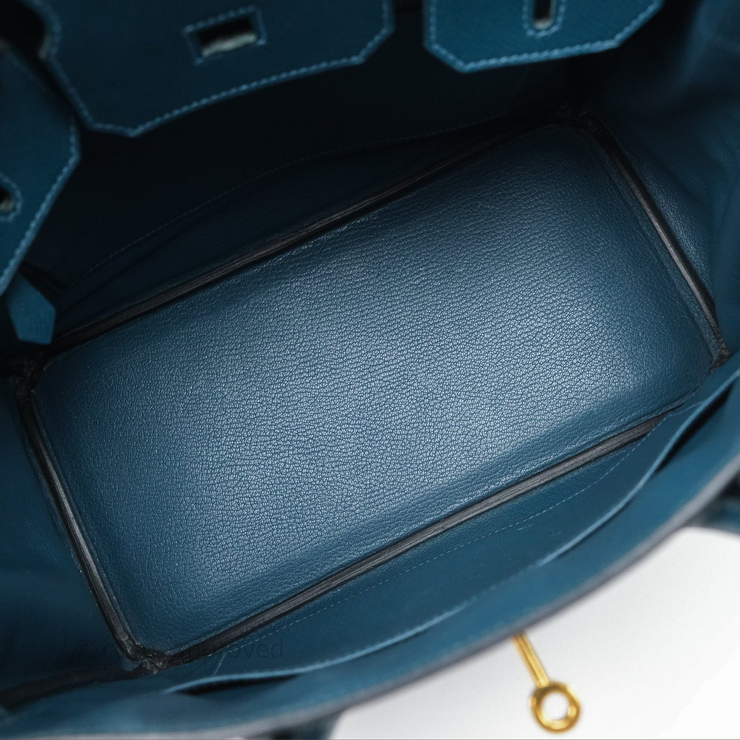 Hermès Birkin 30 Retourne Bleu de Prusse 7P Epsom Gold Hardware